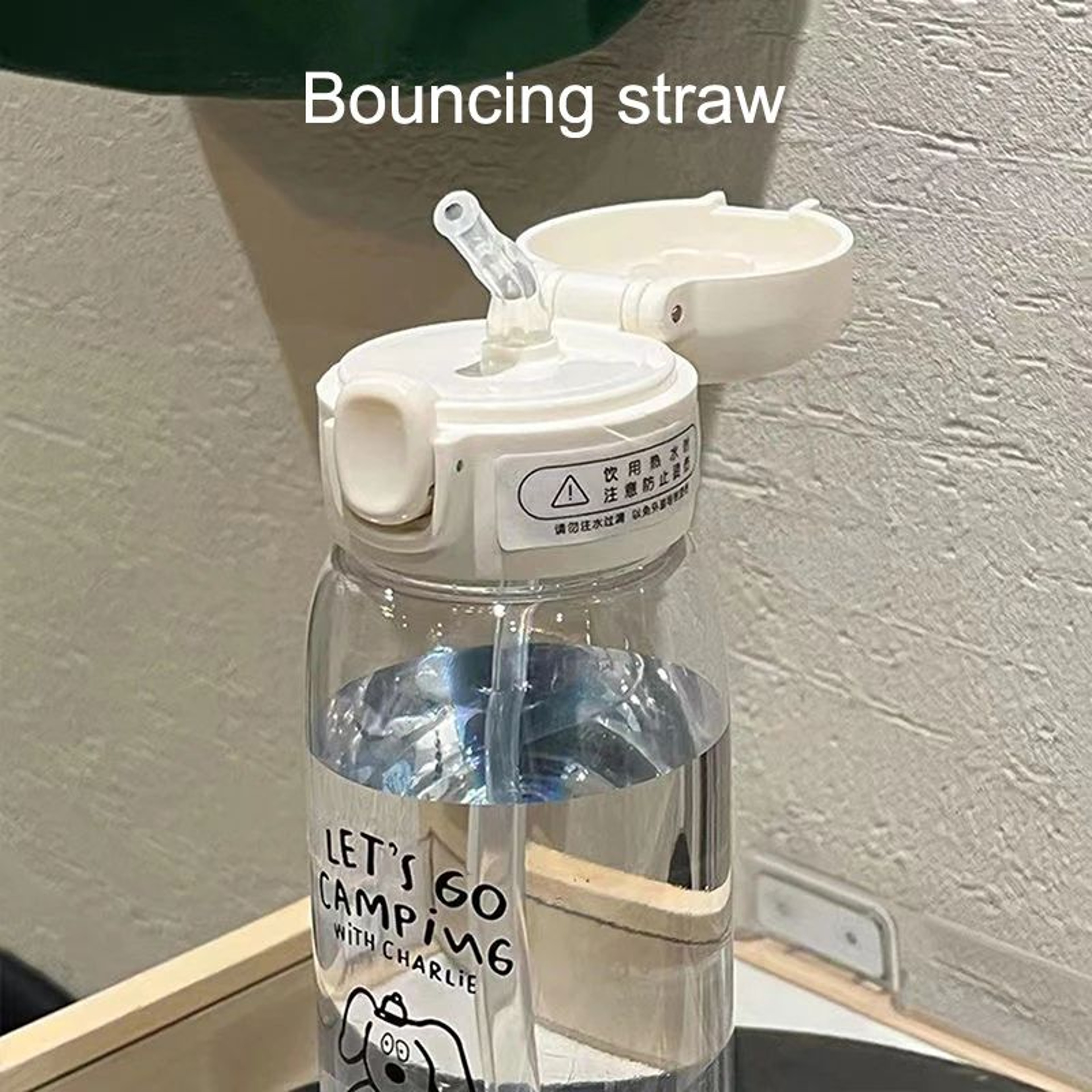 Large 20oz Kids Water Bottle With Straw  Lock Buckle  Leakproof DropResistant Cartoon Portable Plas 5
