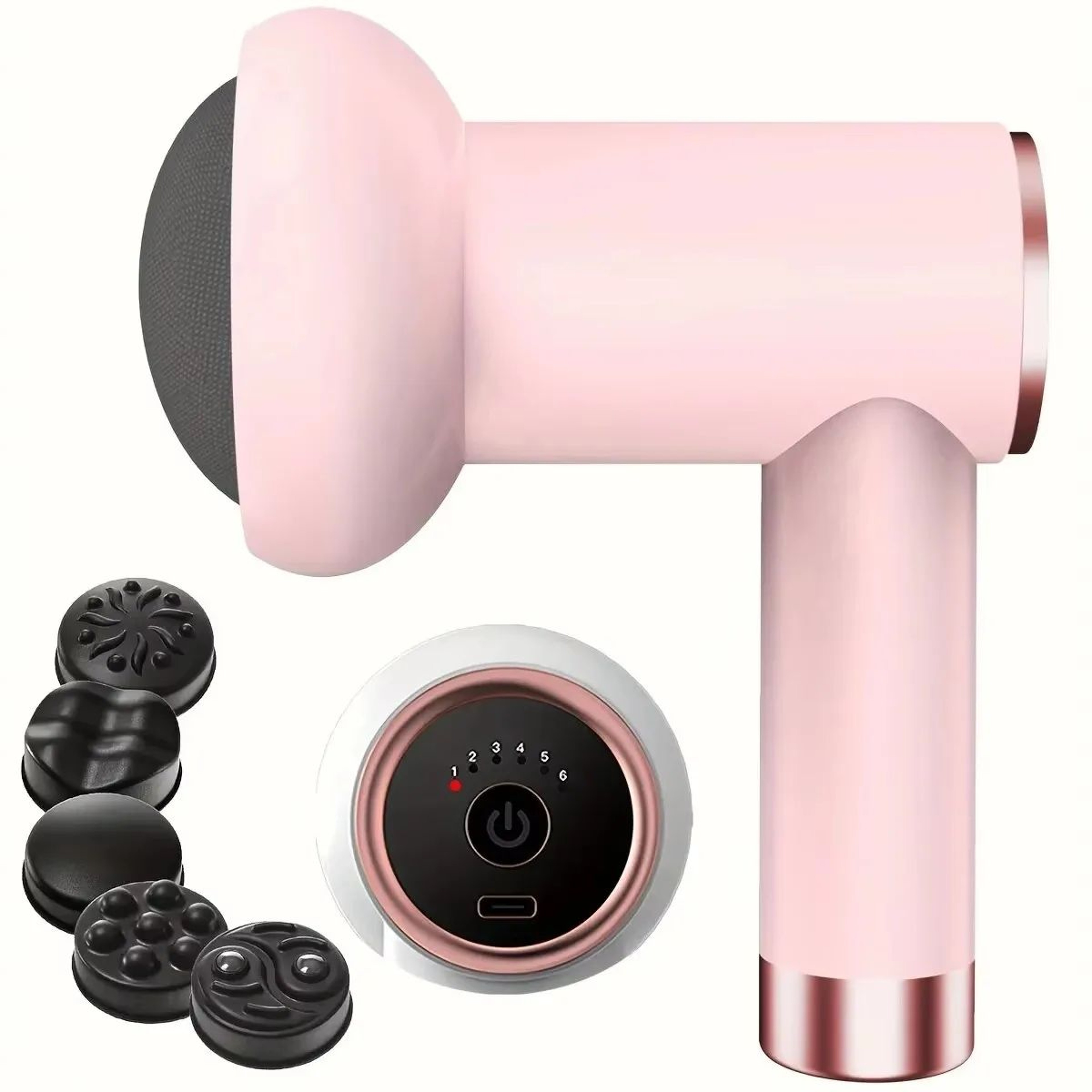 Wireless Handheld Body Massager Stick With 5 Massage Heads  Deep Kneading Muscle Relaxation Tool Fo 0