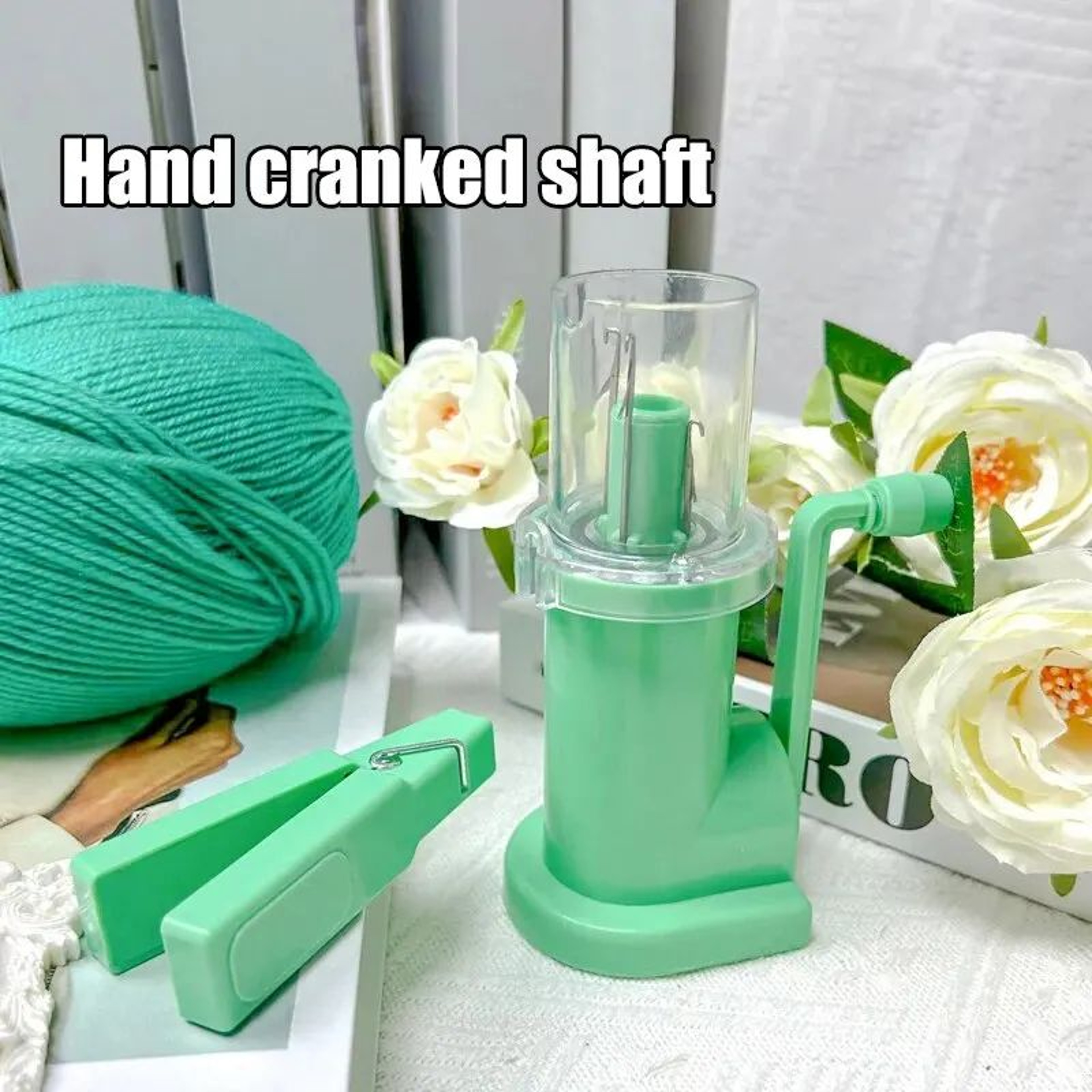 Manual Hand Crank Rope Knitting Machine  SemiAutomatic Mini Weaving Tool For DIY Crafts Cord Making 2