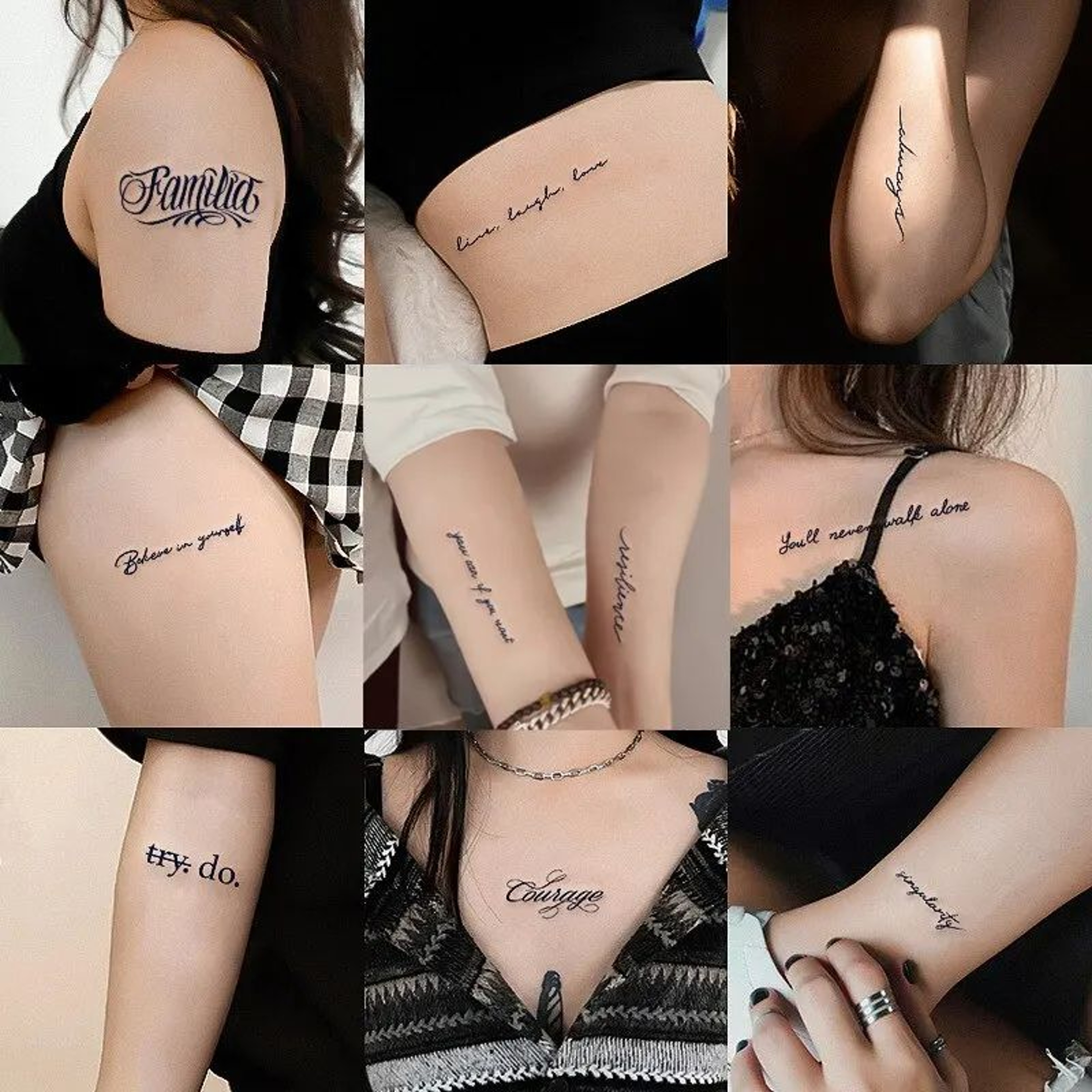 Waterproof Semi Permanent Tattoo Stickers Painless Safe Herbal Ink Temporary Body Art Patterns Sexy 1