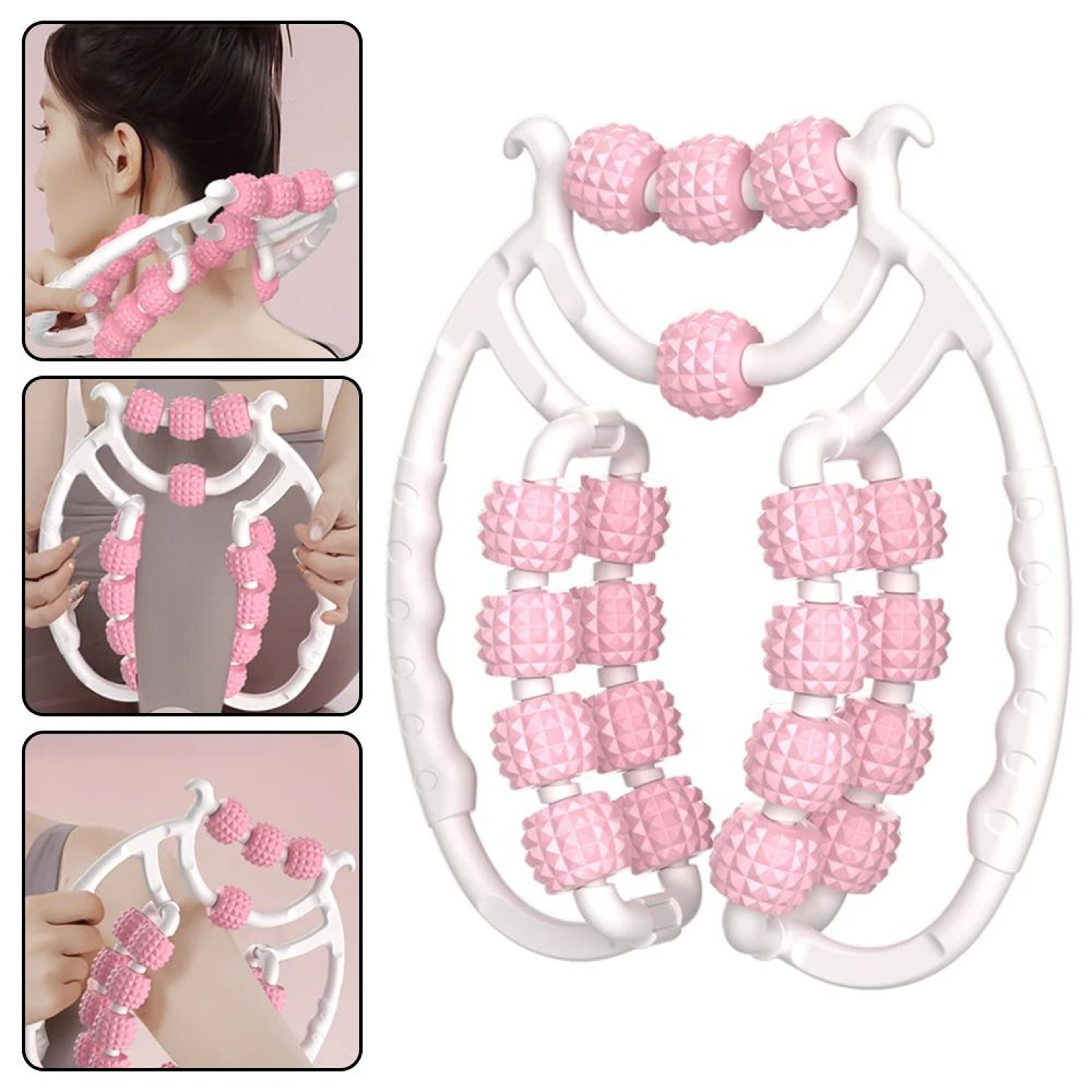Dual Ring Leg Clamper Massager 20 Rollers Thigh Kegel Exerciser Anti Cellulite Slimming Roller Pain 1