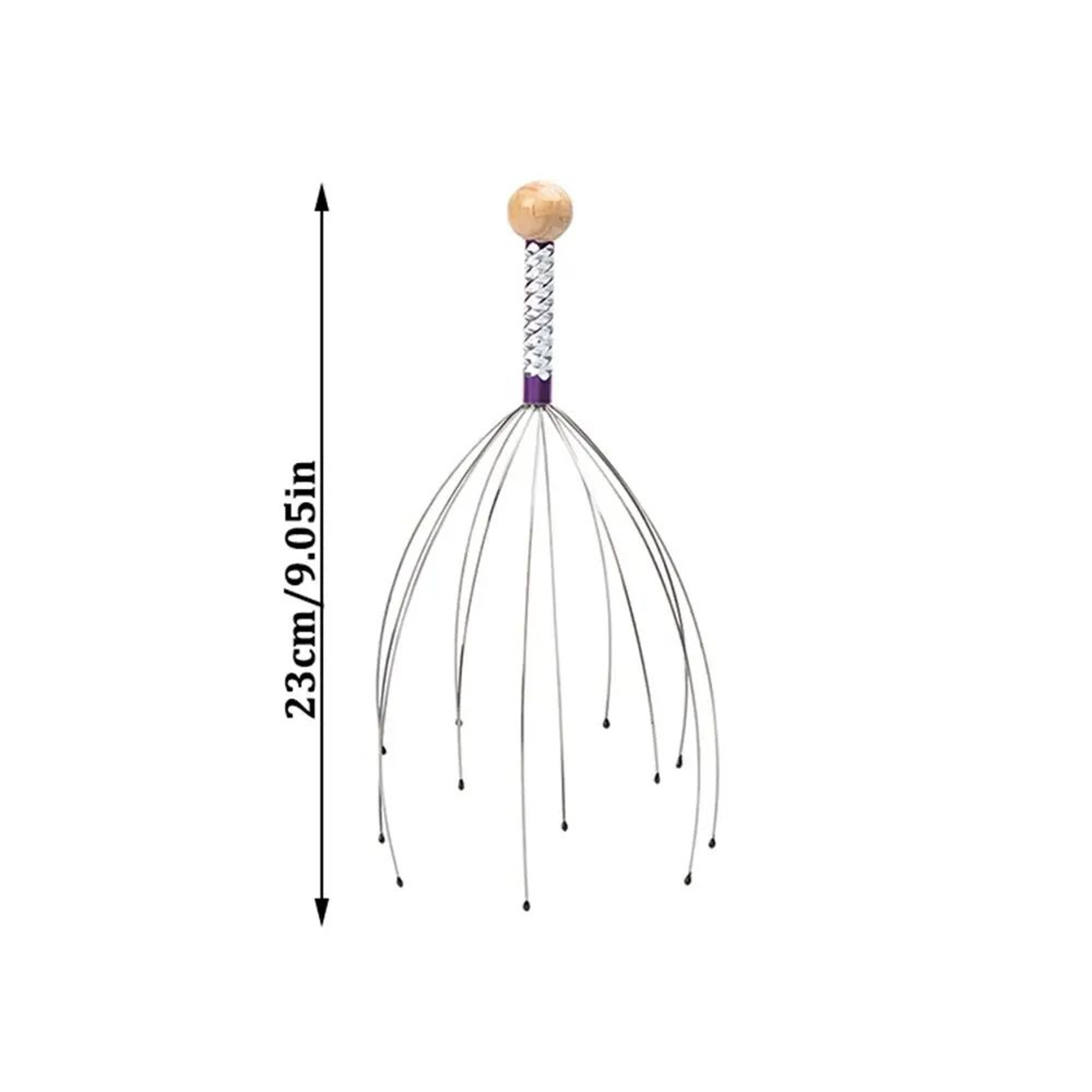 Octopus Head Massager Claw Scalp Scratcher For Pets  Humans Random Color Wooden Stress Relief Tool  4