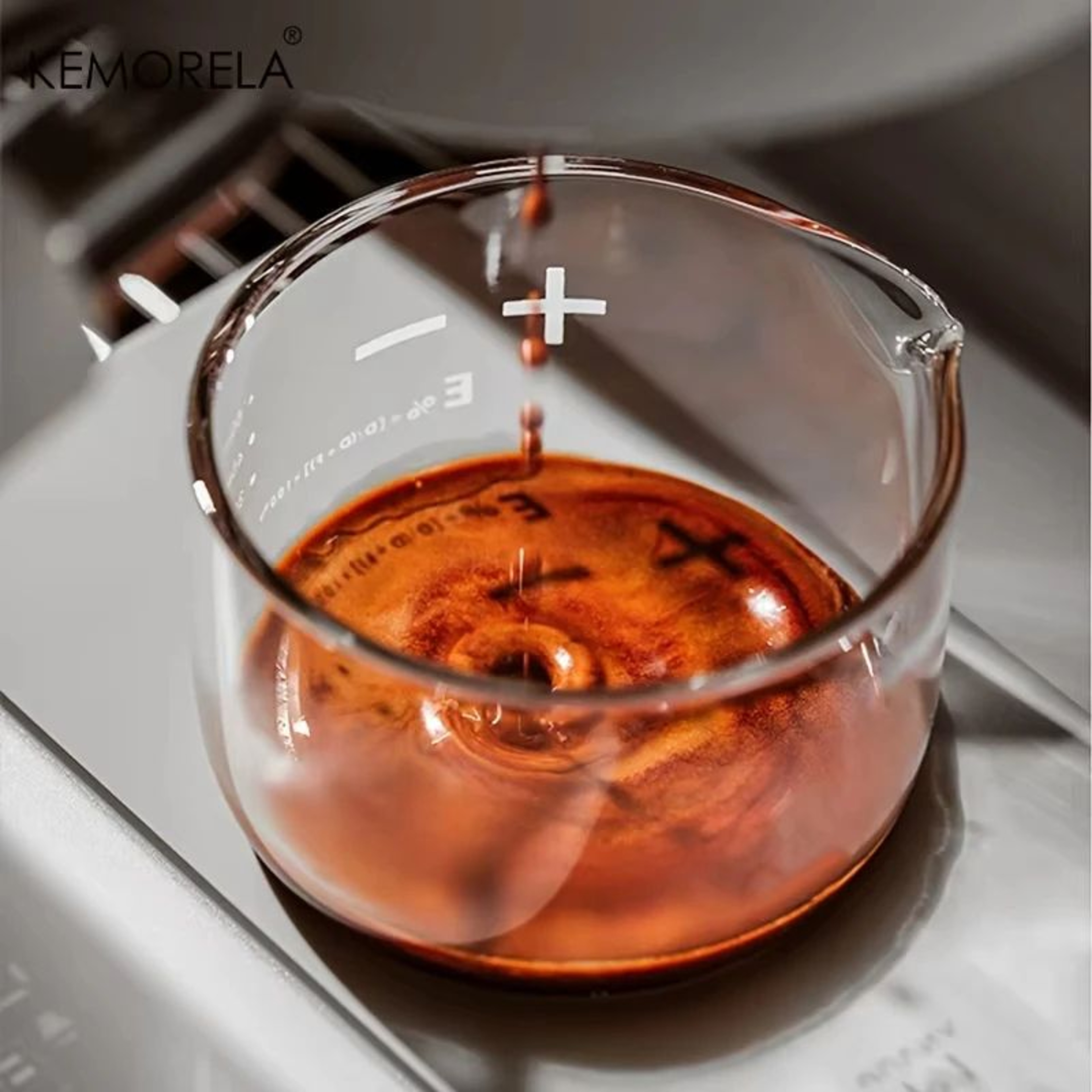 KEMORELA Espresso Shot Glasses With Clear Scale Measuring Cup Heavy Glass Coffee Cups For Home Bari 0