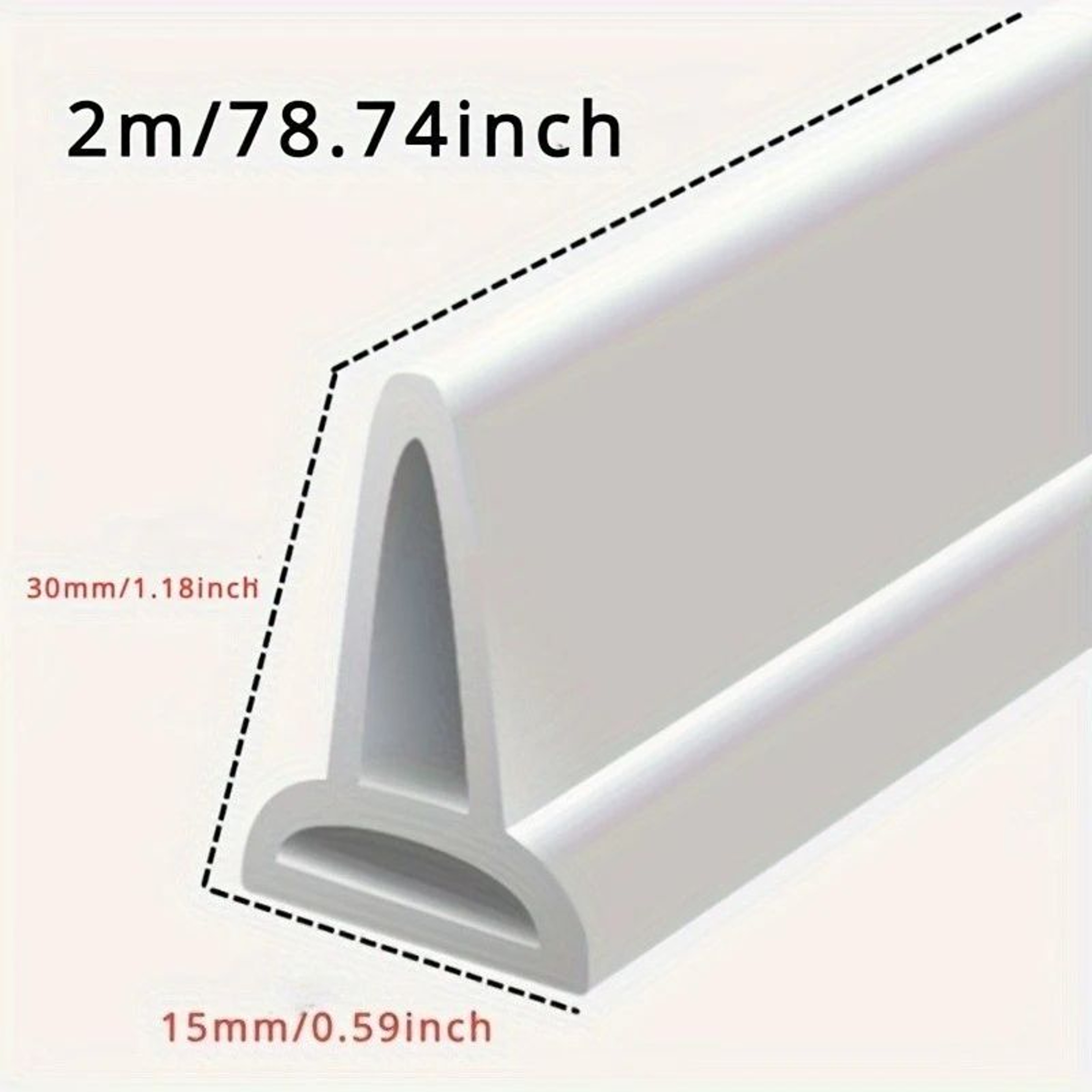 SelfAdhesive Shower Water Dam Threshold Strip TPE Waterproof Water Stopper For Dry Wet Separation S 2