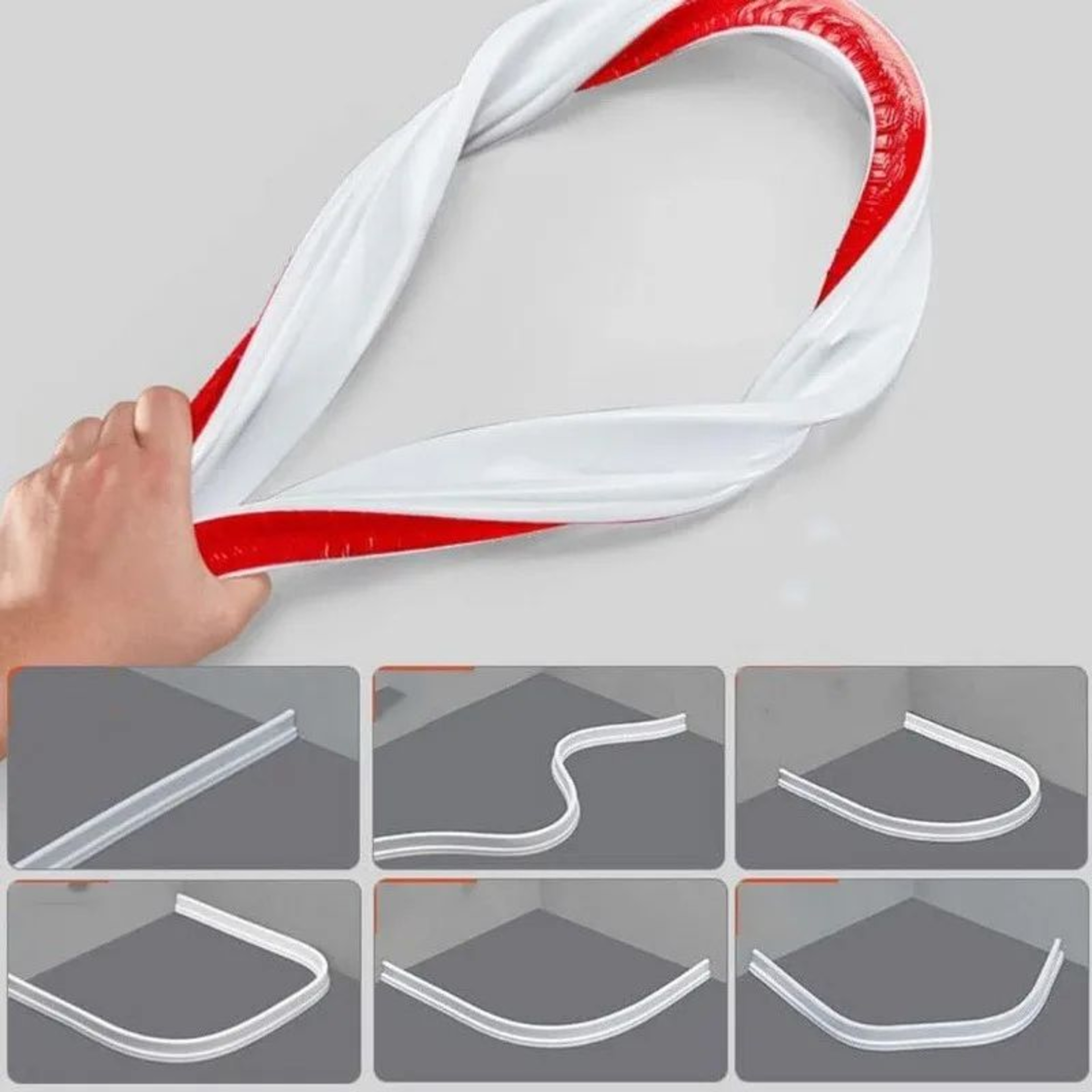 SelfAdhesive Shower Water Dam Threshold Strip TPE Waterproof Water Stopper For Dry Wet Separation S 3