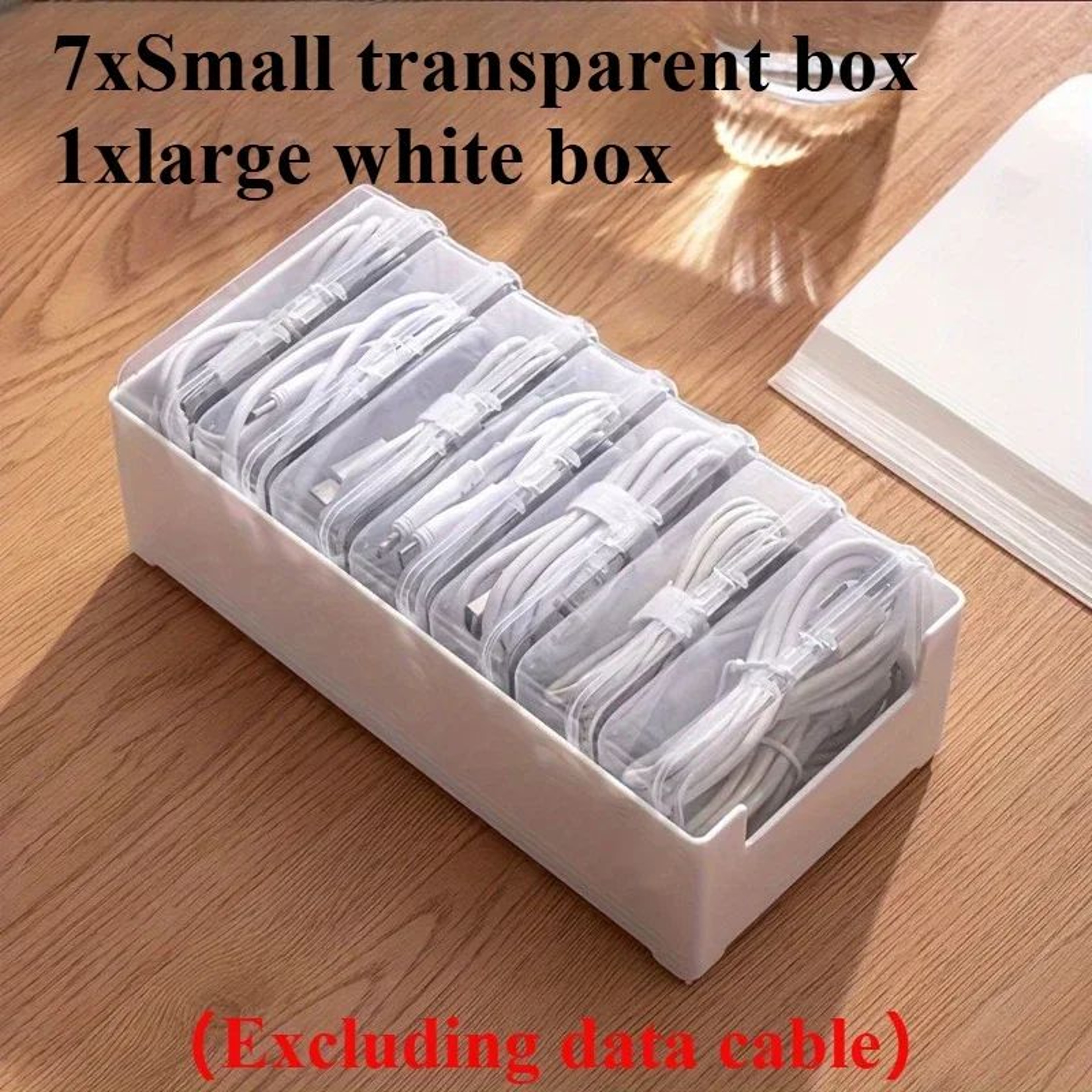 Durable Cable Organizer Storage Box Set For Charging Cords  Power Strips  Office Desk Wire Manageme 6
