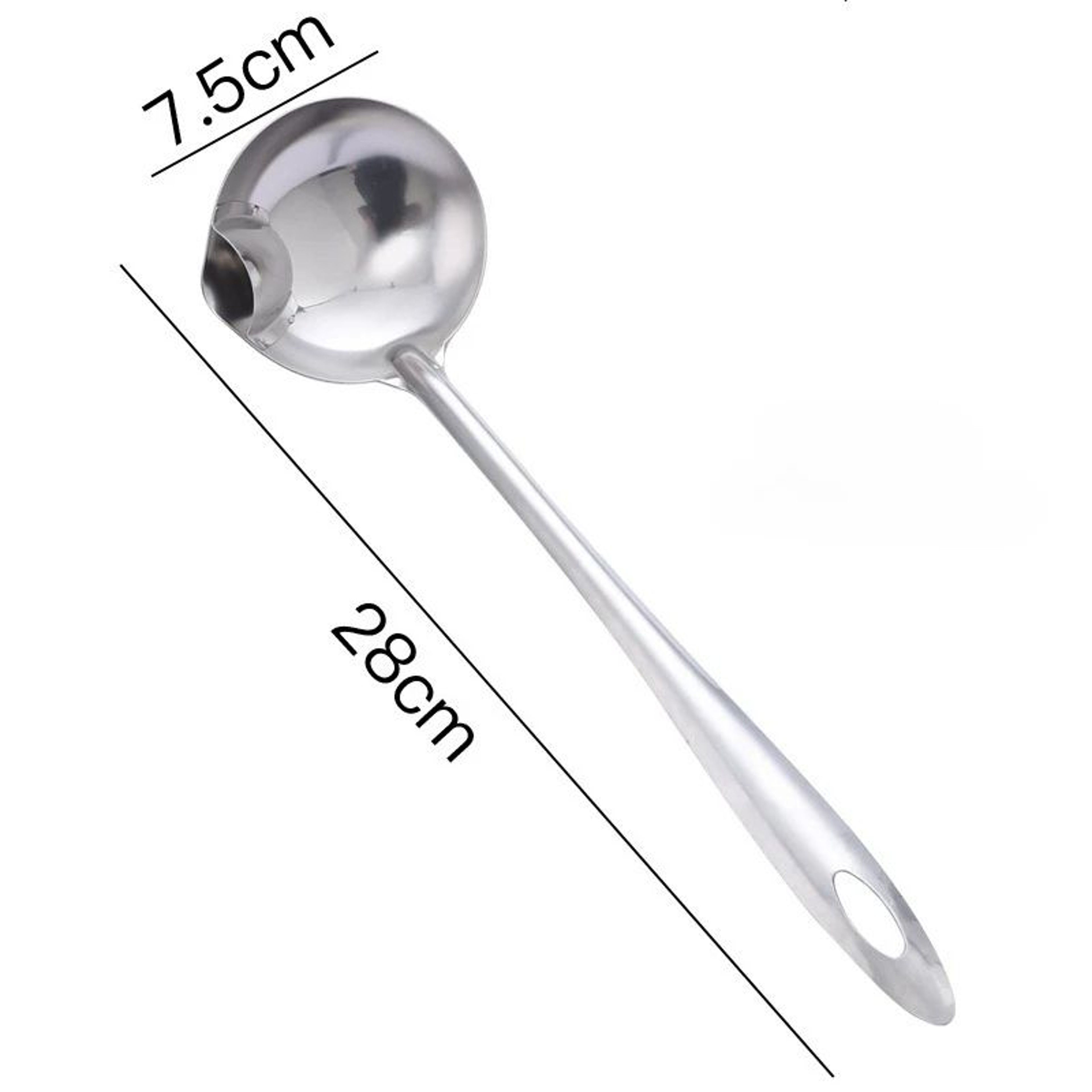 Stainless Steel Soup Oil Separator Colander Spoon  Long Handle Grease Skimmer Ladle For Hot Pot Bro