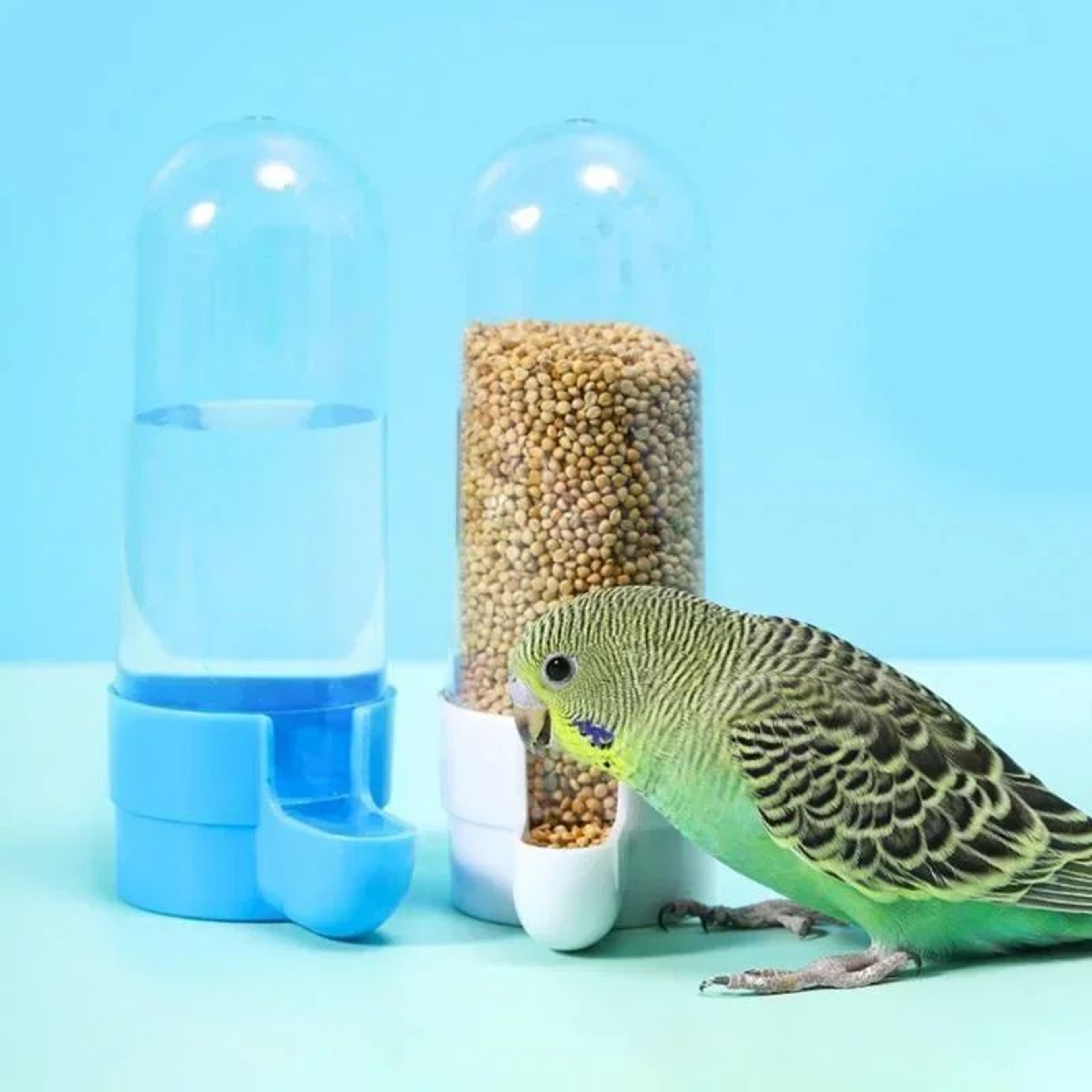 ClipOn Bird Water Feeder Bottle With Drinking Cup  Automatic Parrot Cage Water Dispenser For Parake 0