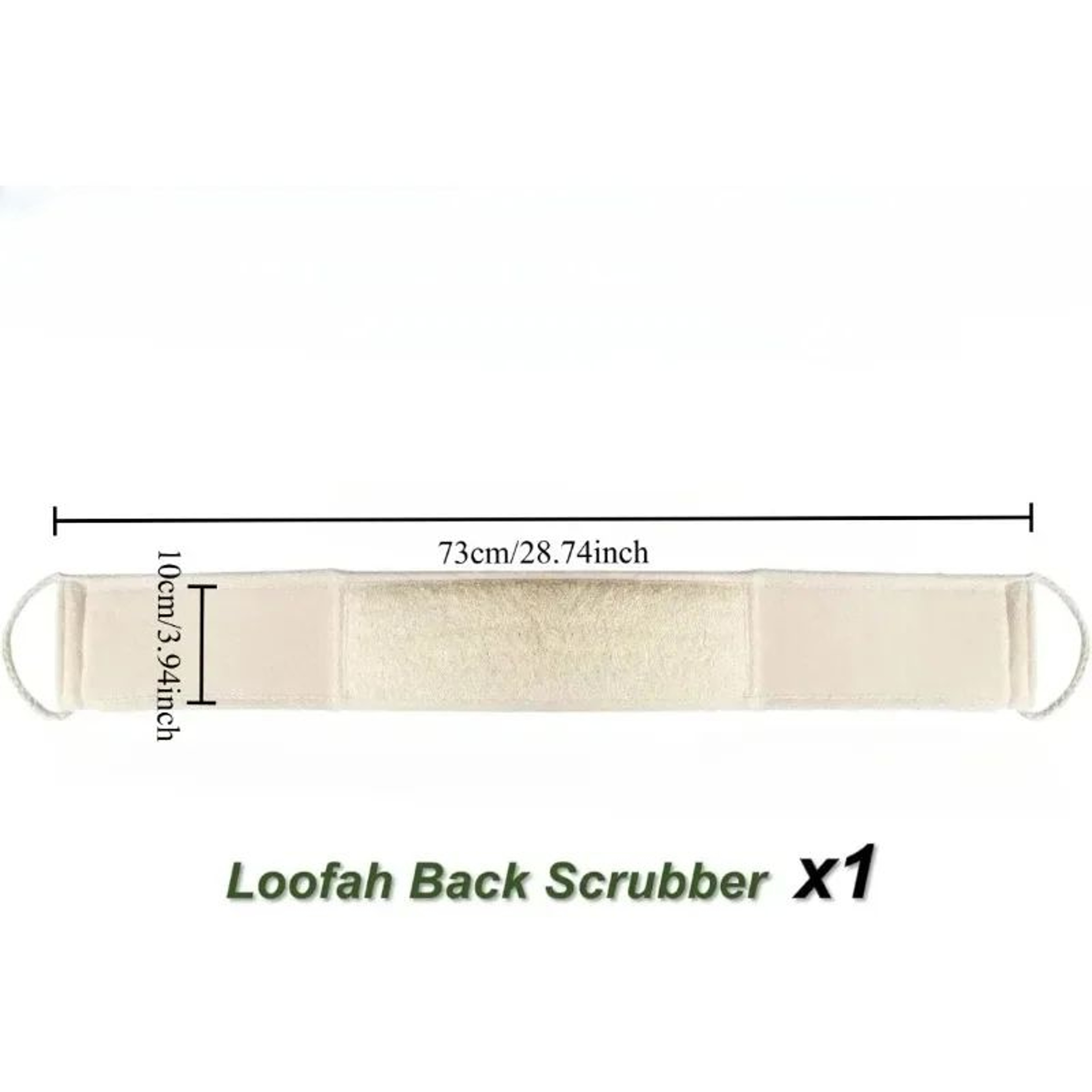 Natural Loofah Back Scrubber Exfoliating Massage Strip With Handles  Long Body Cleaning Belt For Sm 4