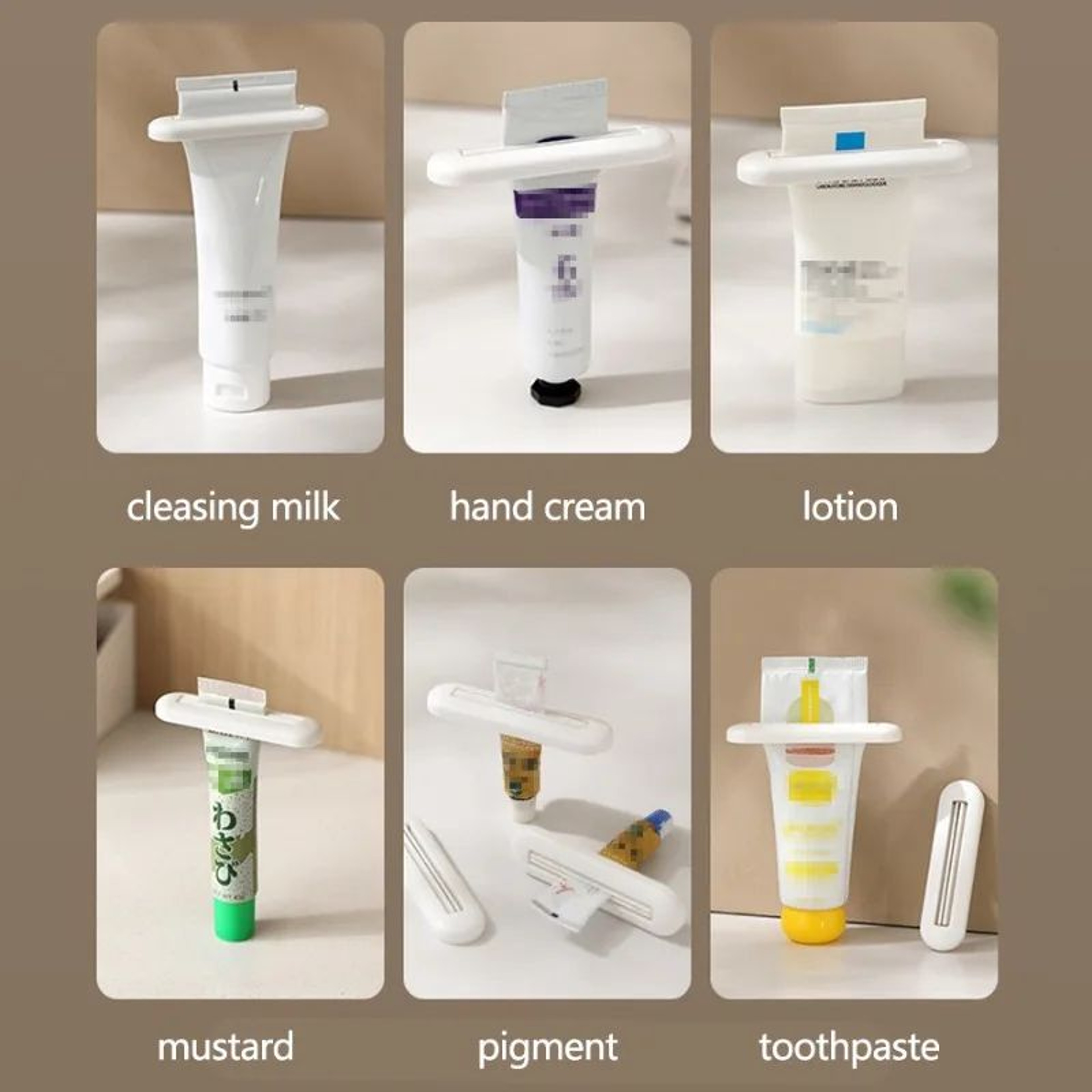Multifunctional Toothpaste Tube Squeezer Dispenser  ABS Bathroom Accessory Clamp Tool For WasteFree 2