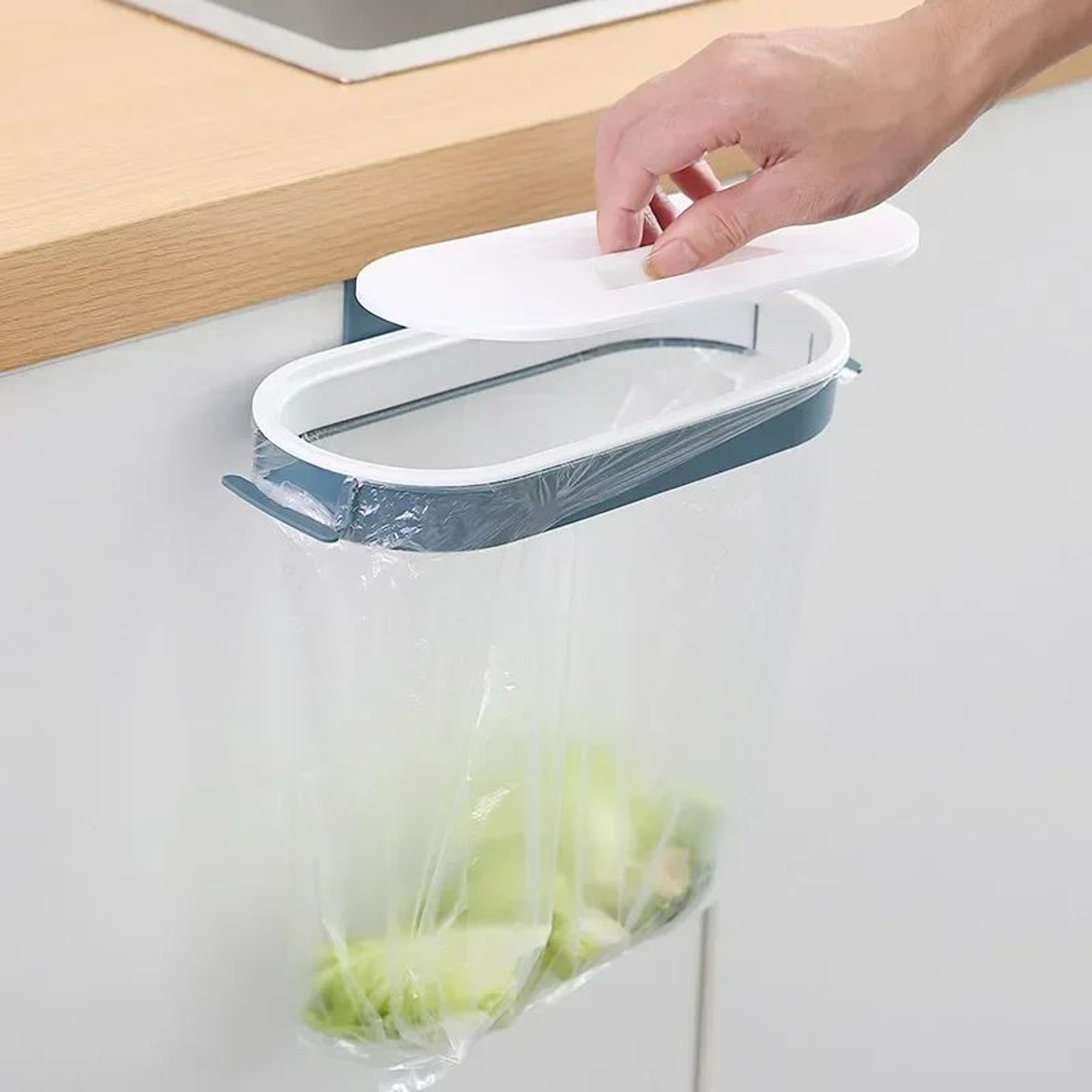 Multipurpose Hanging Trash Bag Holder  Towel Rack  Portable Kitchen Cabinet Garbage Organizer For B 2