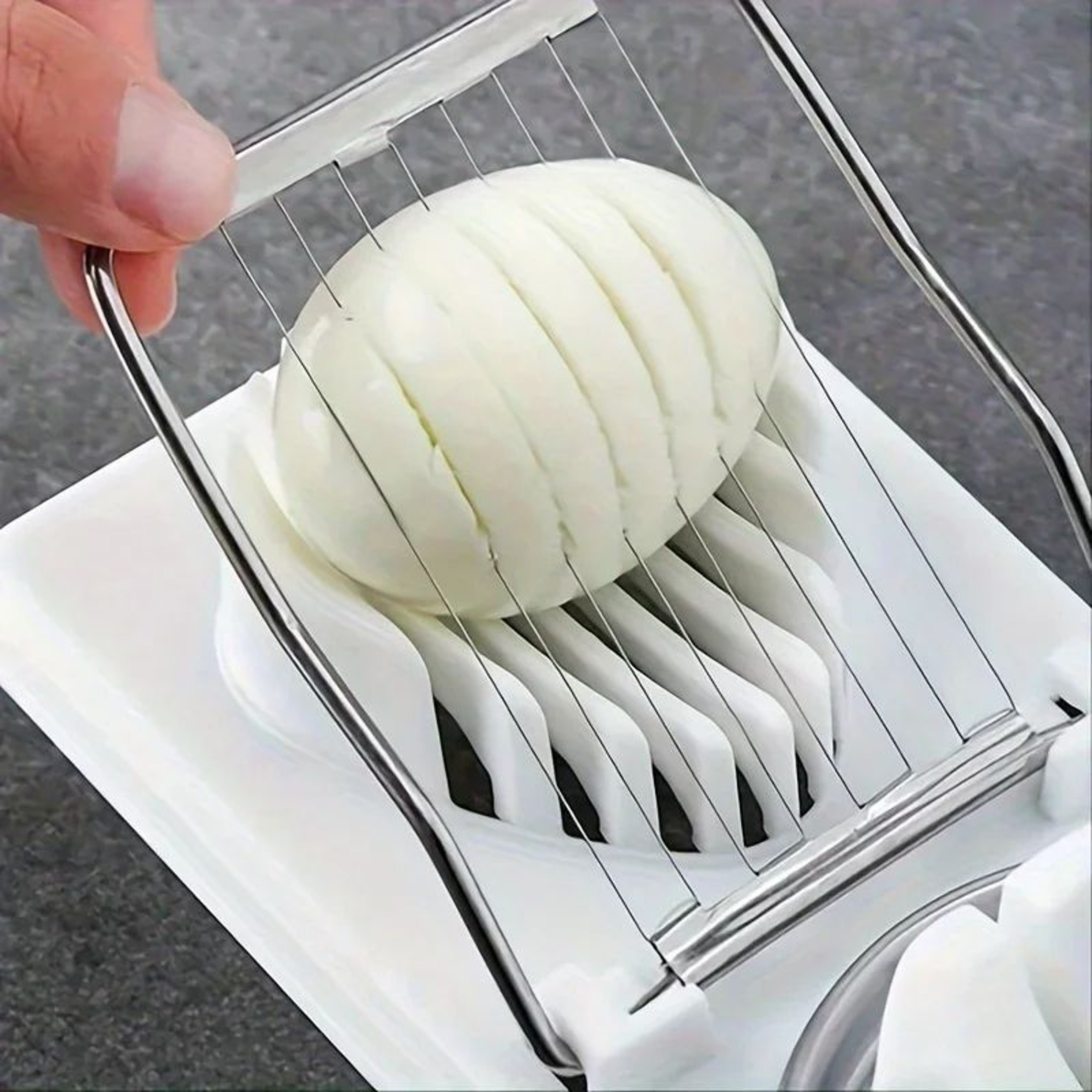 2in1 Egg Cutter Slicer With Stainless Steel Wire  Multifunctional Kitchen Tool For Eggs Kiwi Banana 2