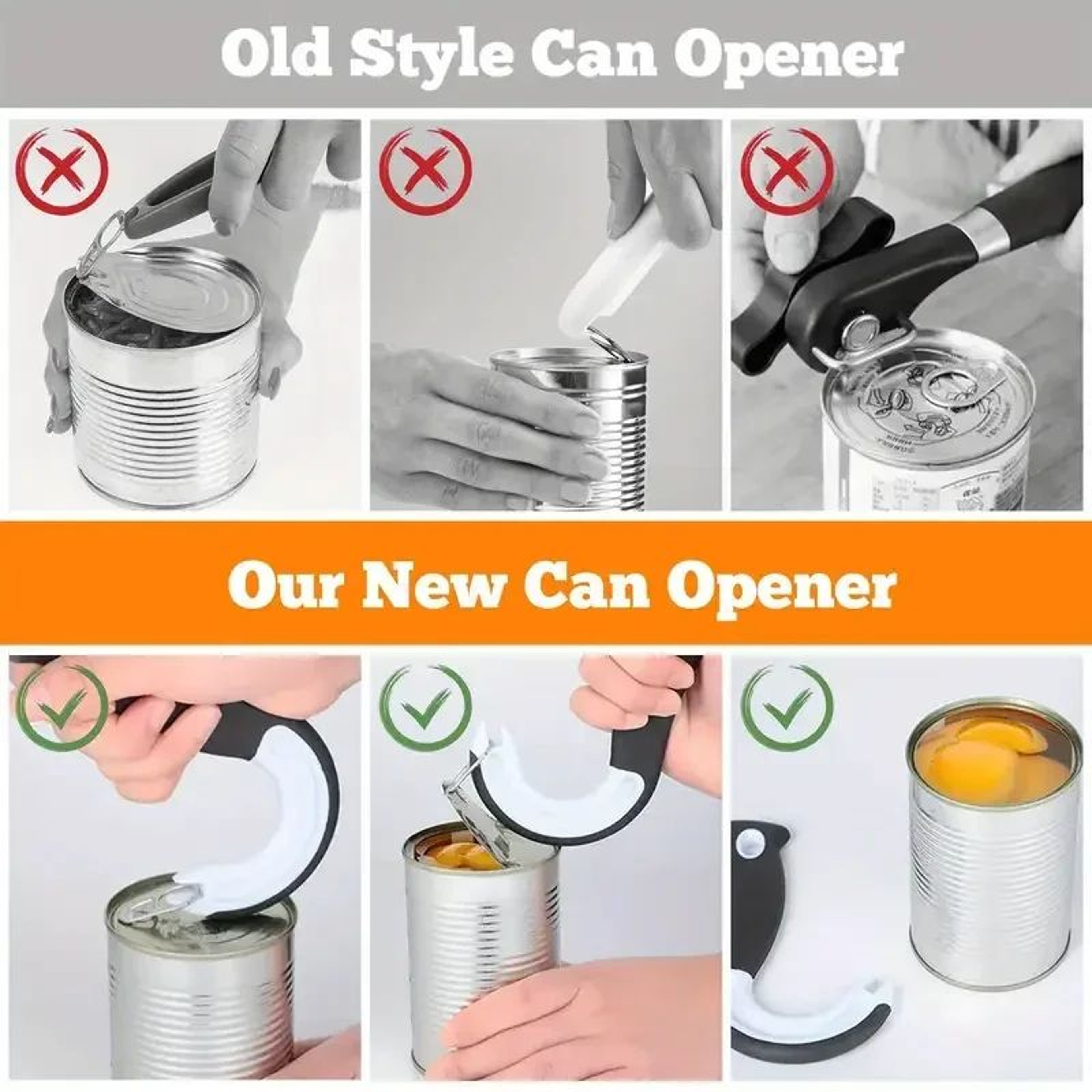 Easy Open Ring Pull Can Opener JHook Tool  NonSlip Rubber Grip Pull Tab Helper For Seniors  Weak Ha 5