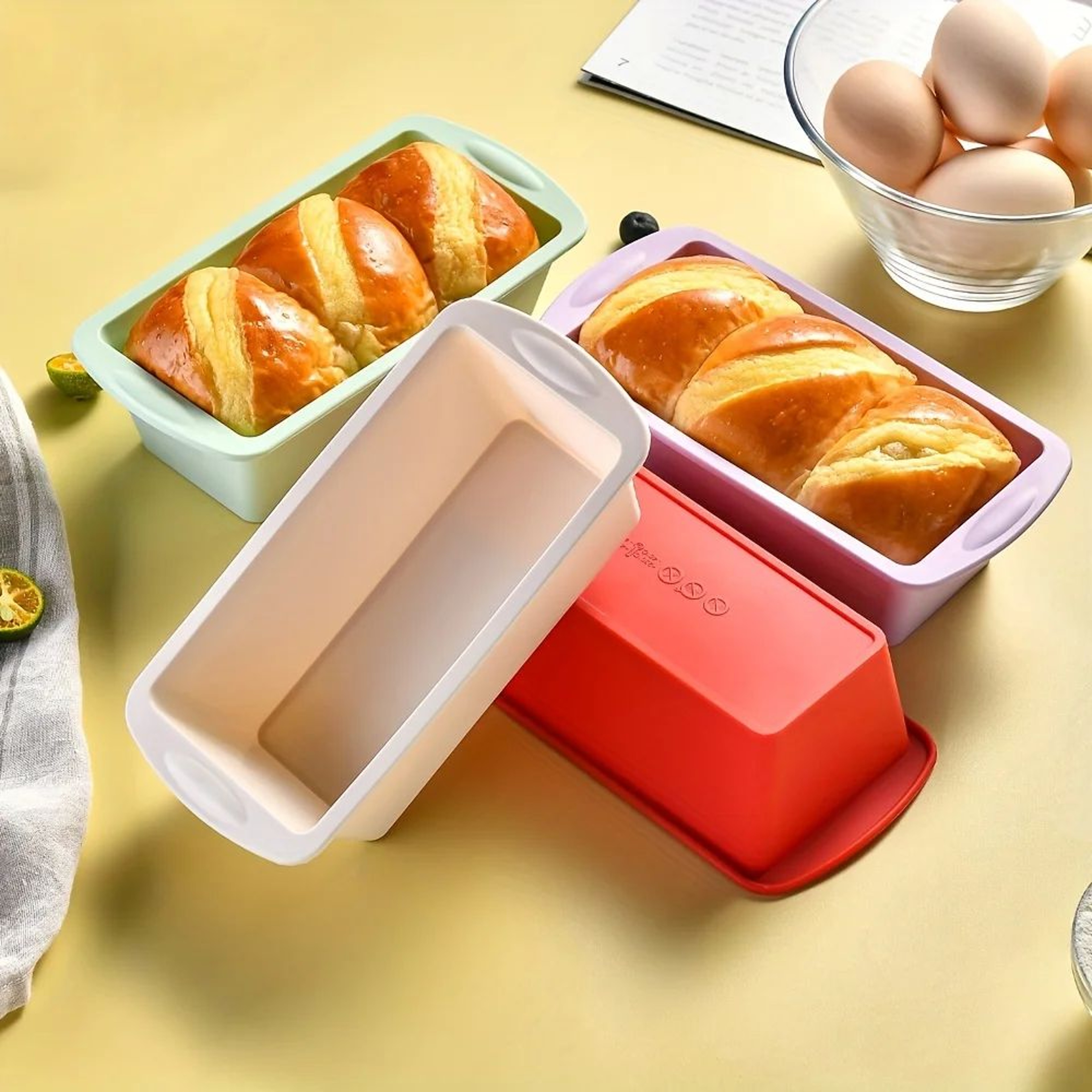 NonStick Silicone Loaf Pan Rectangle Bread  Cake Mold  BPAFree Flexible Baking Tray For Brownies To 1