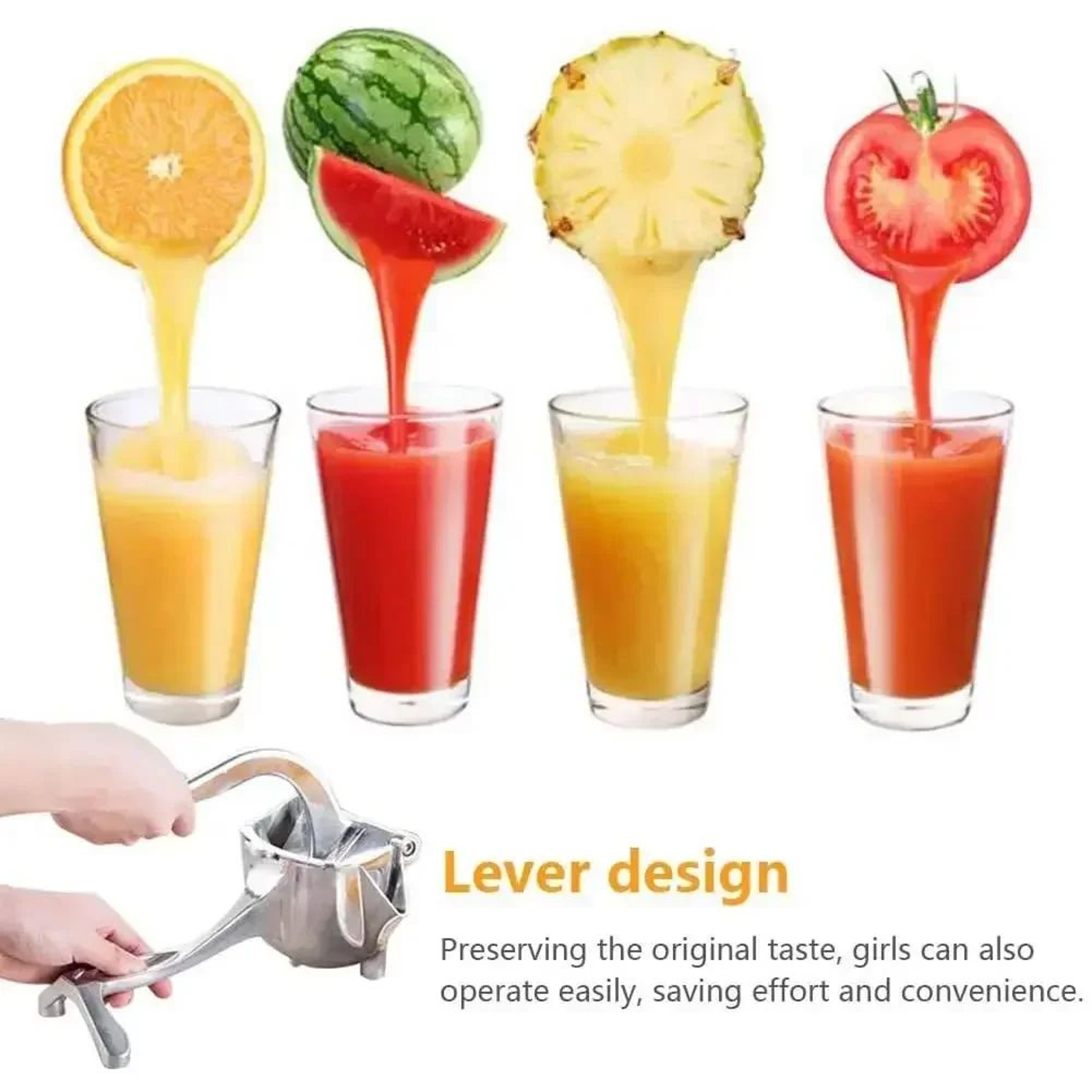 Manual Aluminum Alloy Fruit Juicer Squeezer  Handheld Fresh Citrus Juice Extractor For Lemon Lime G 4
