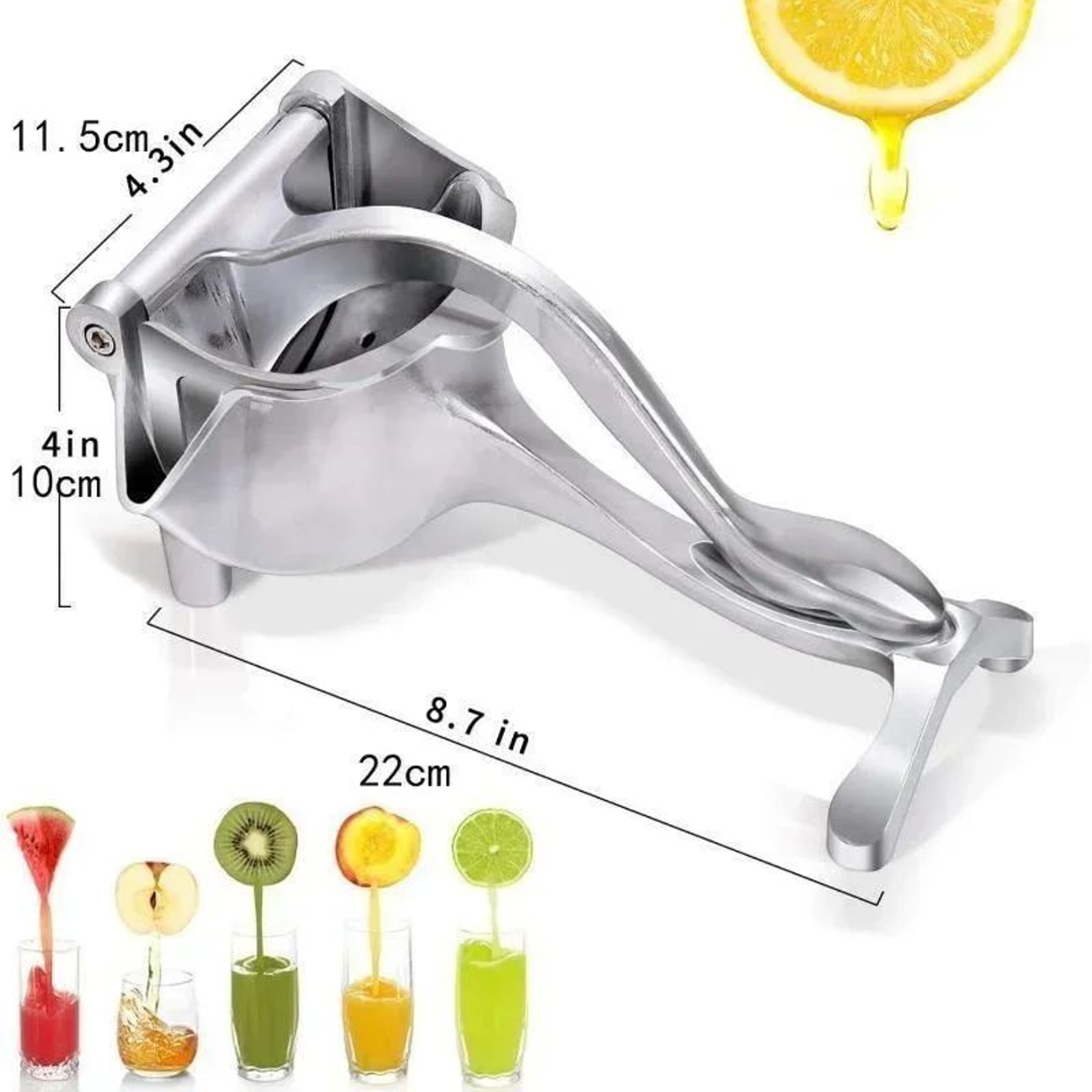 Manual Aluminum Alloy Fruit Juicer Squeezer  Handheld Fresh Citrus Juice Extractor For Lemon Lime G 6