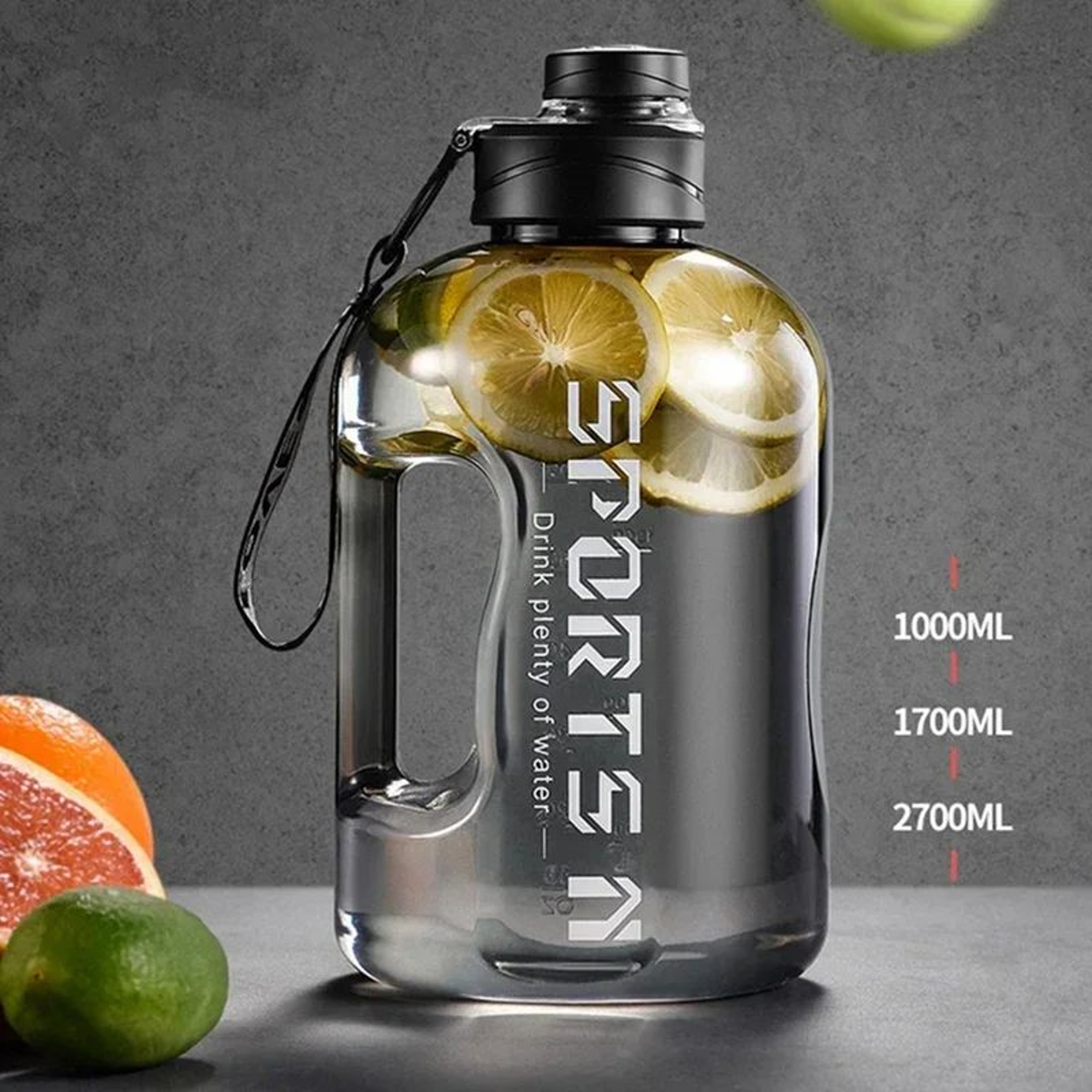 Large Capacity Sports Water Bottle With Carry Rope BPA Free Tritan Gym Cycling Camping Hydration Ju 4