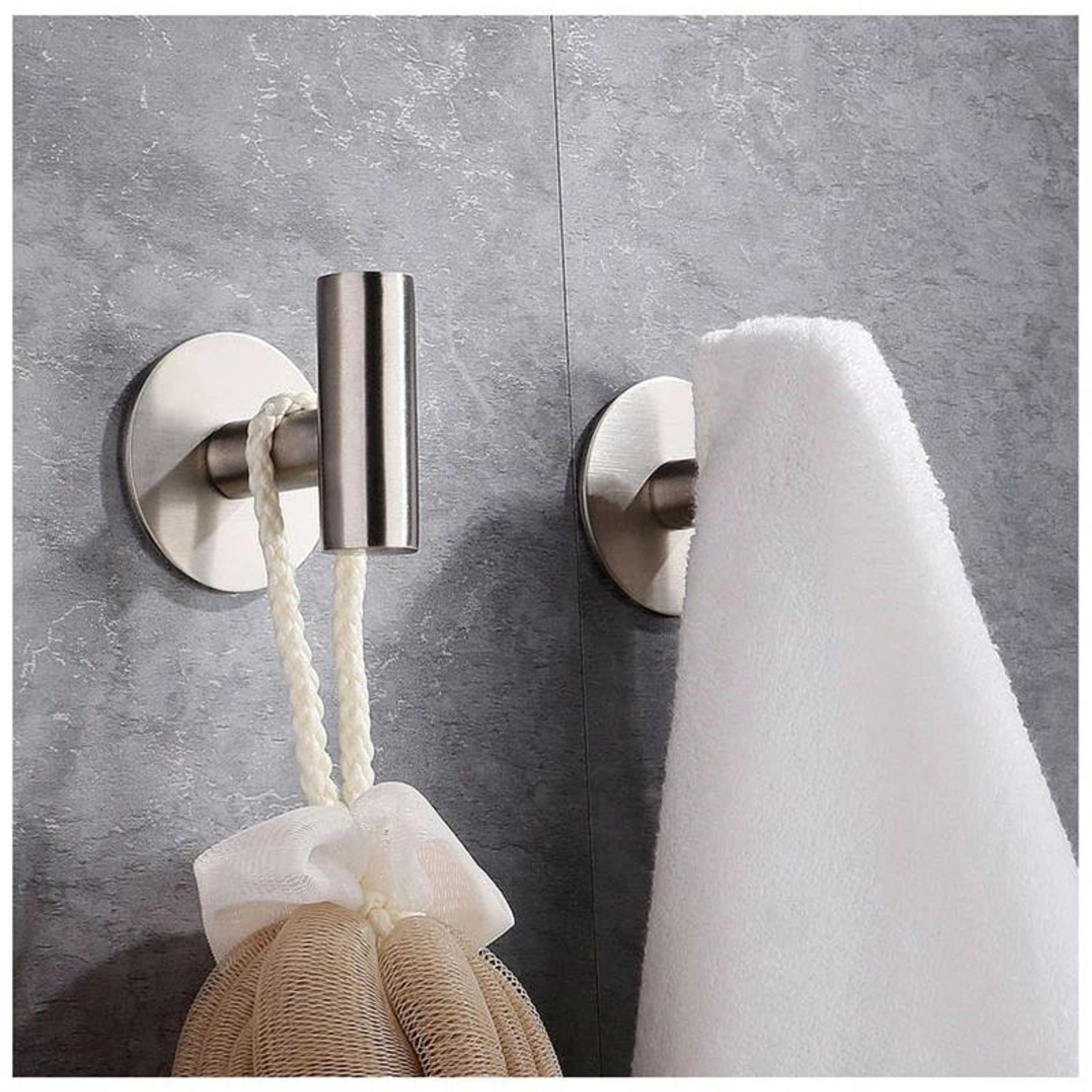 Stainless Steel Adhesive Robe Hook Heavy Duty Wall Mounted Towel Hook For Bathroom Kitchen Garage S 2