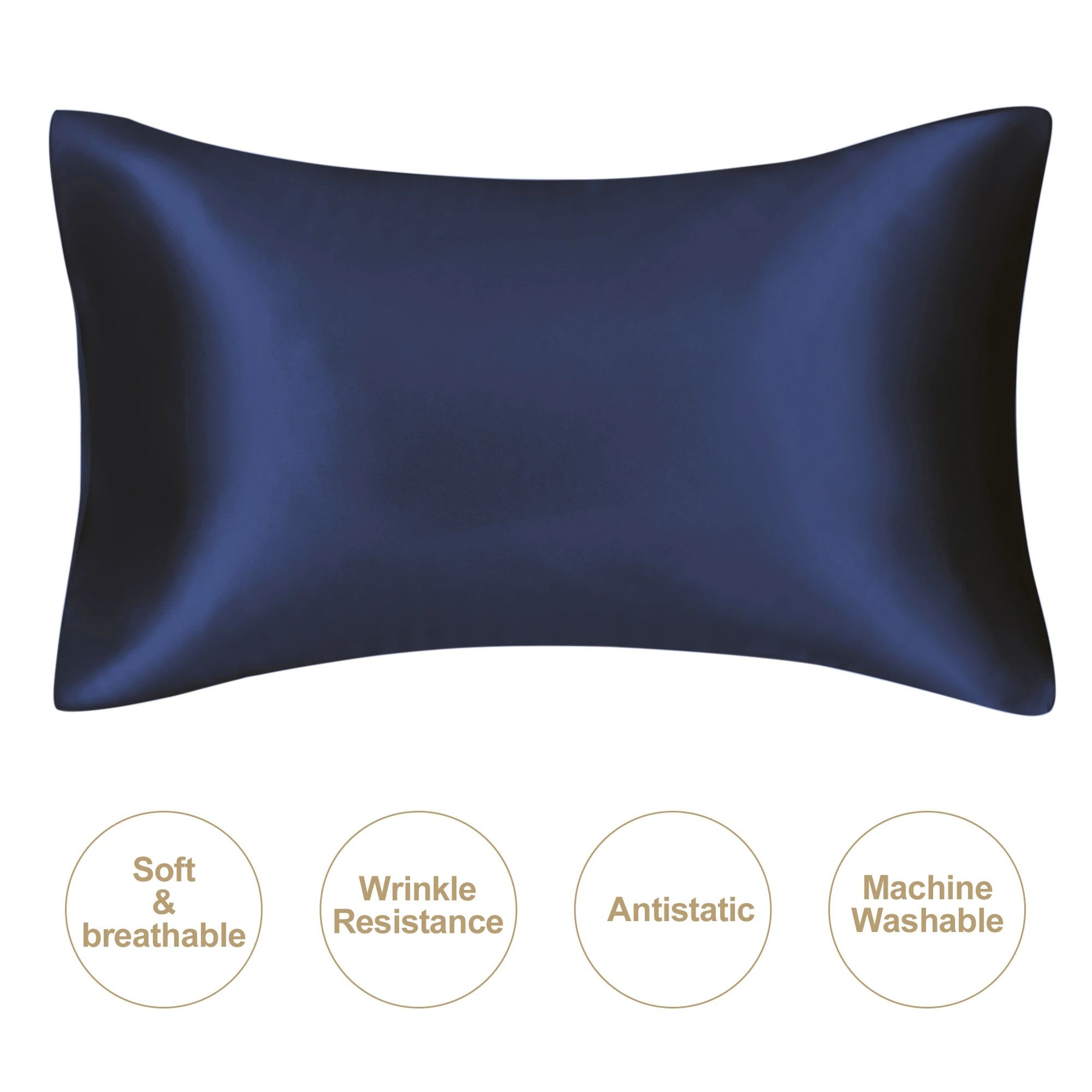 Silky Satin Pillowcase For Hair And Skin Soft Mulberry Style Pillow Case Standard Queen King Wrinkl 12