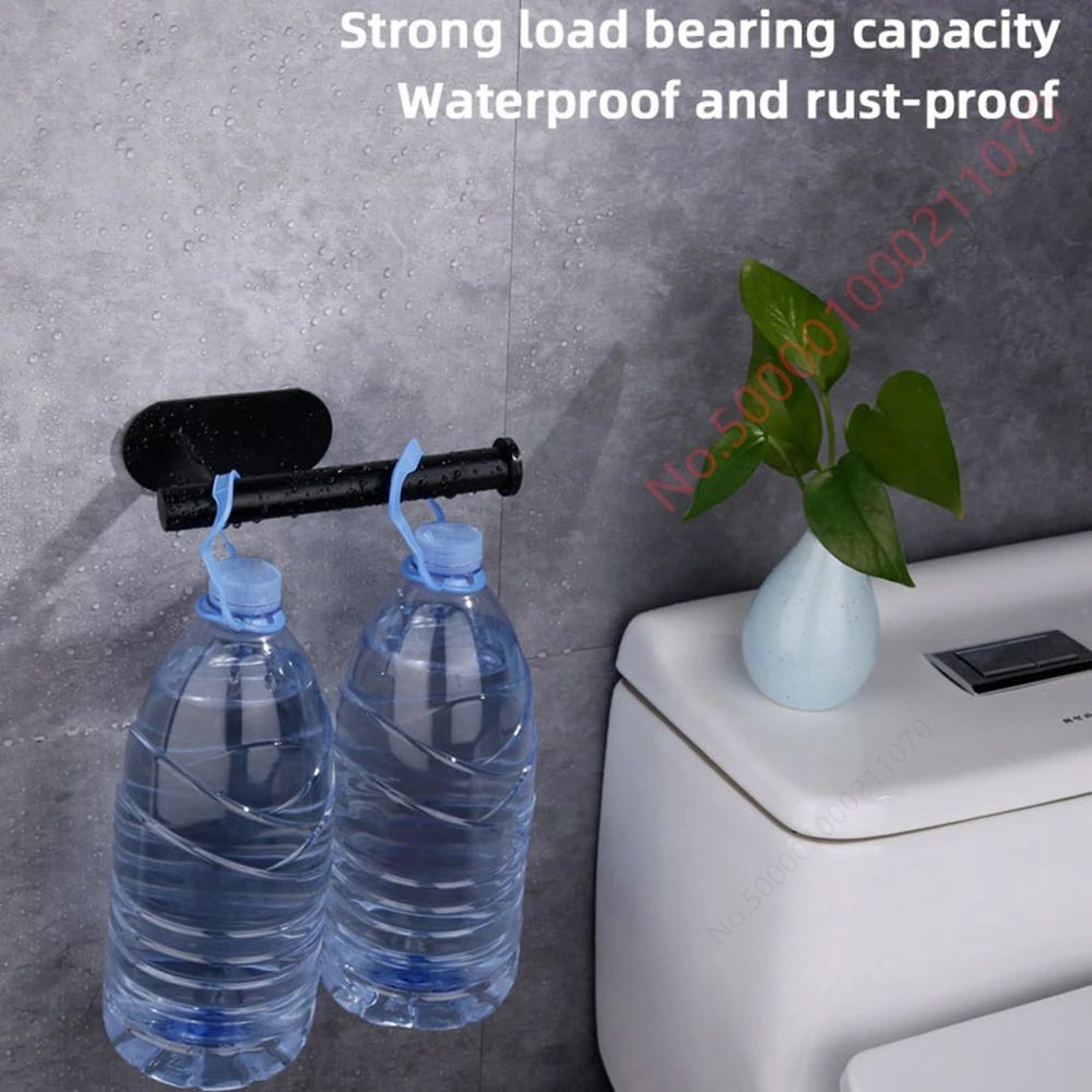 Stainless Steel Adhesive Toilet Paper Holder Set Of 2 No Drill Bathroom And Kitchen Paper Towel Rac 3