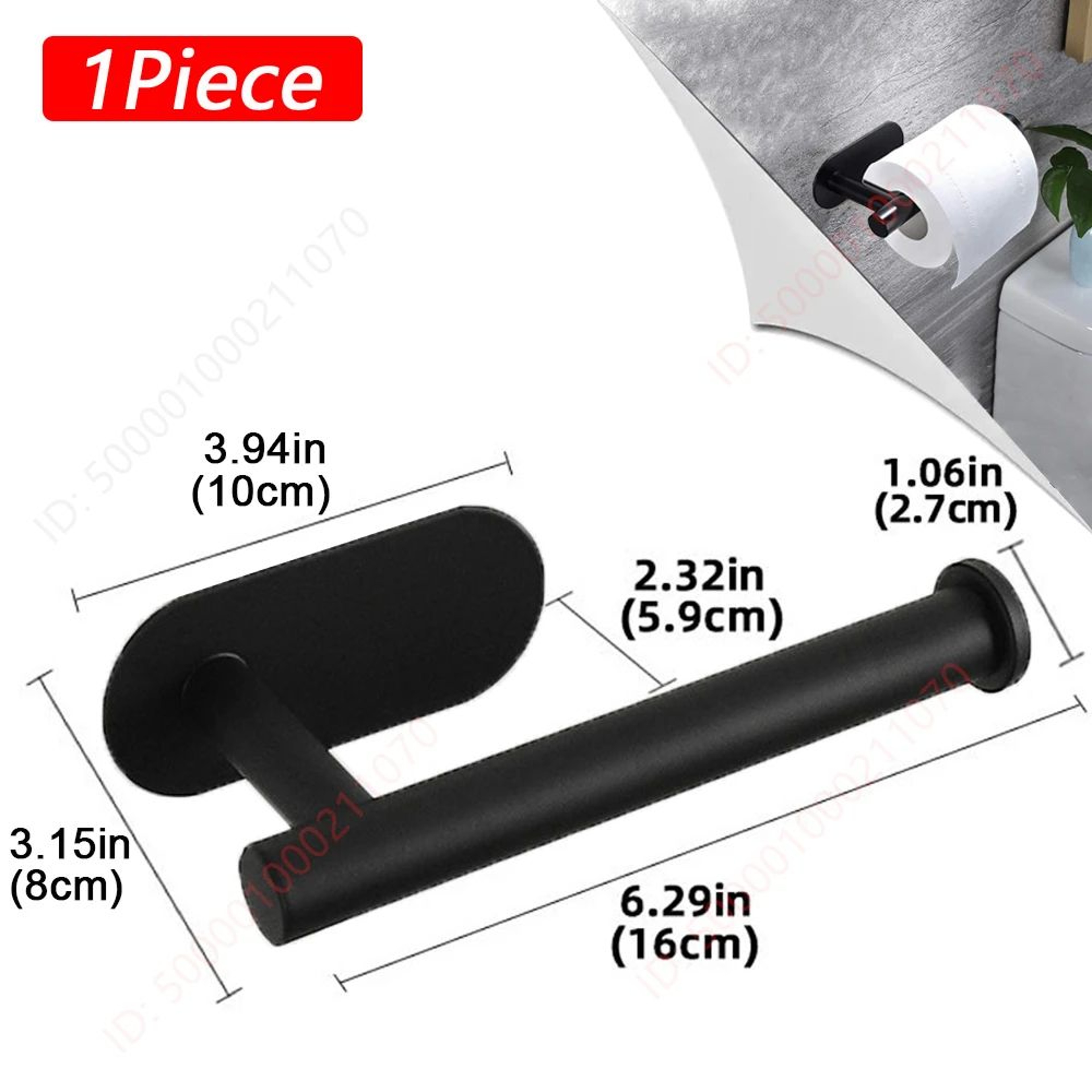 Stainless Steel Adhesive Toilet Paper Holder Set Of 2 No Drill Bathroom And Kitchen Paper Towel Rac 6