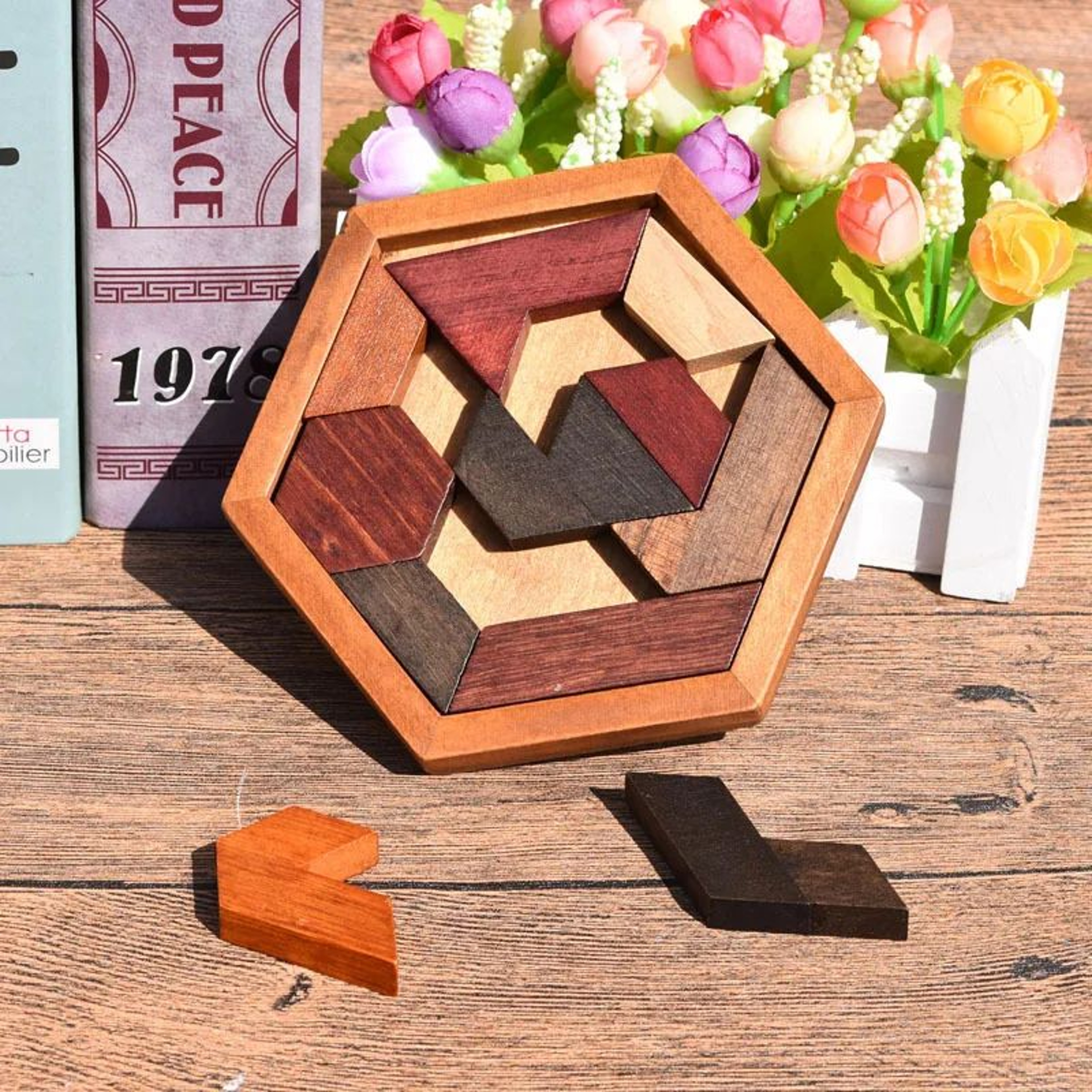 Wooden Geometric Shape Puzzle Board For Kids 3 Brain Teaser Montessori Learning Toy Non Toxic Wood  1