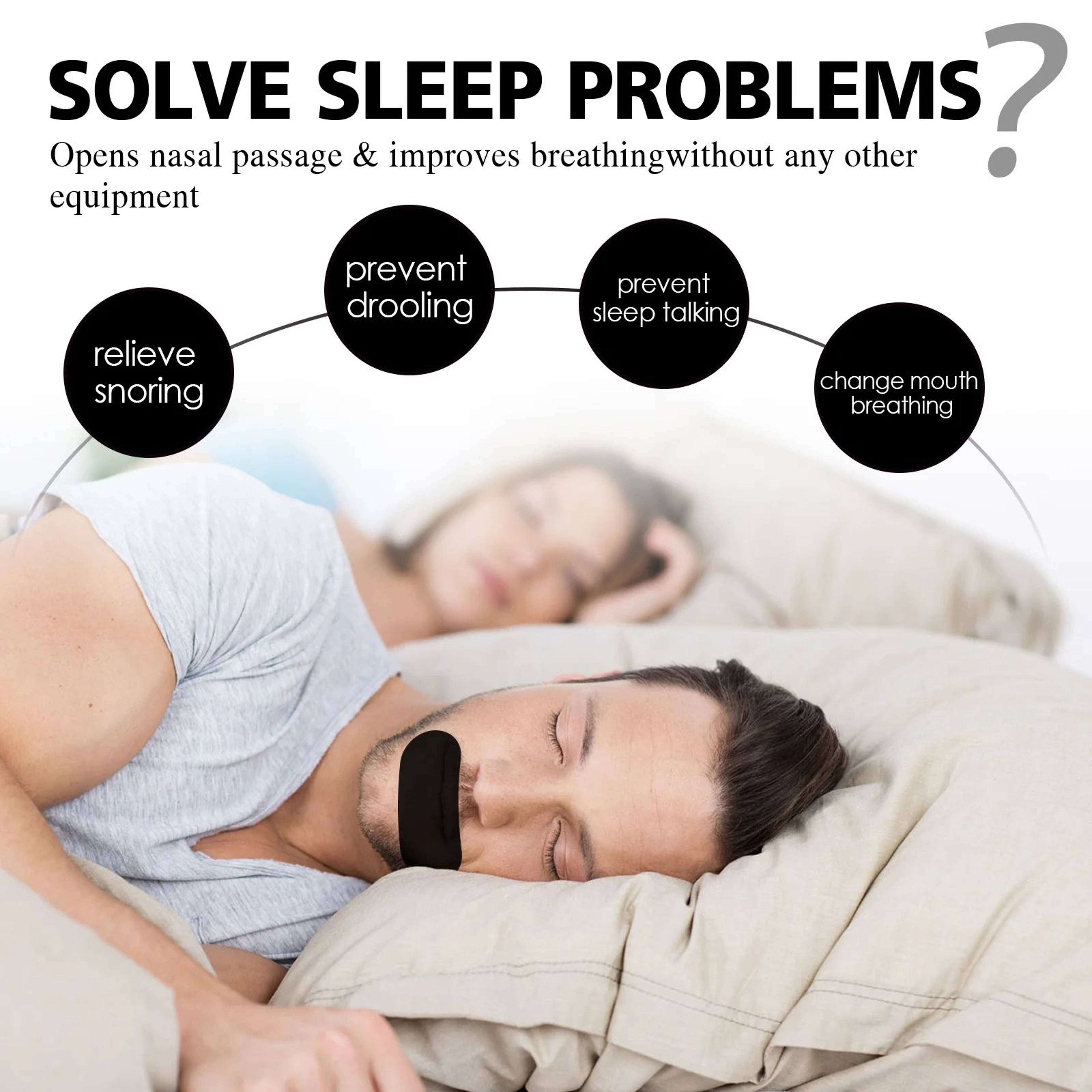 Anti Snoring Mouth Tape Nose Breathing Correction Patch Improve Sleep Reduce Snoring Dry Mouth Nigh 5