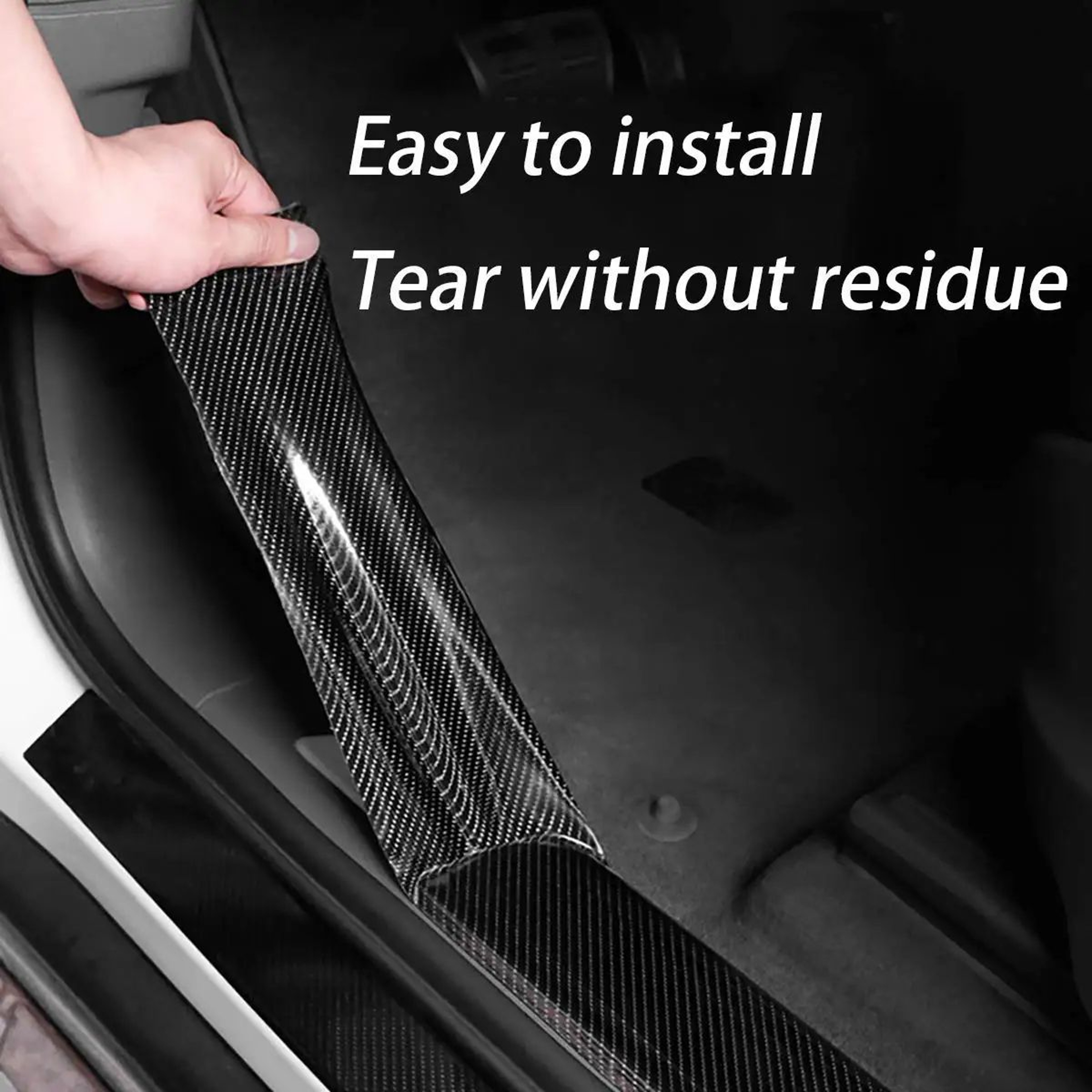 Nano Carbon Fiber 3D Protective Tape Waterproof Scratch Resistant Car Door Mirror DIY Protection St 3