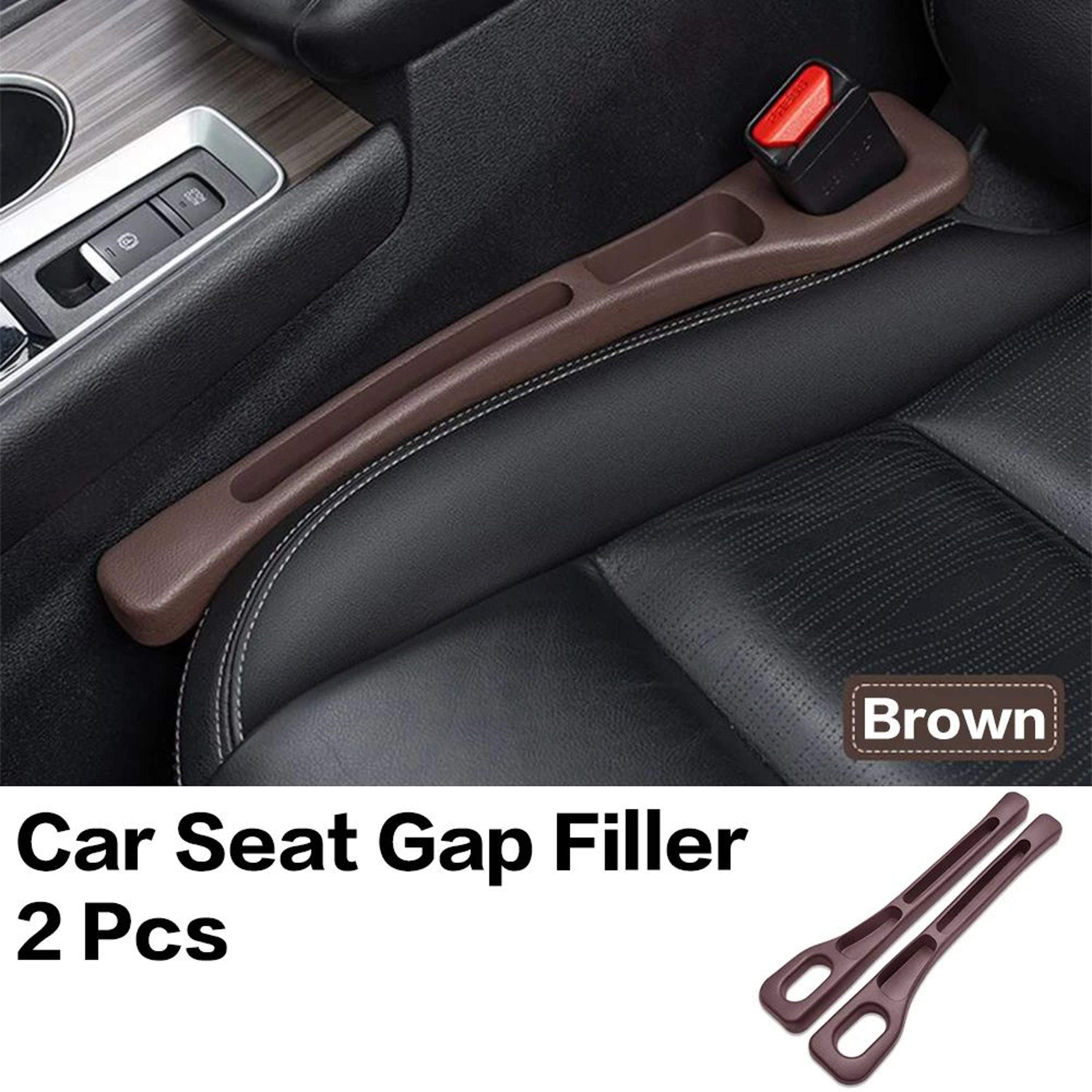 2 Piece Car Seat Gap Filler Organizer Crevice Blocker Between Seats Console Interior Accessory For  8