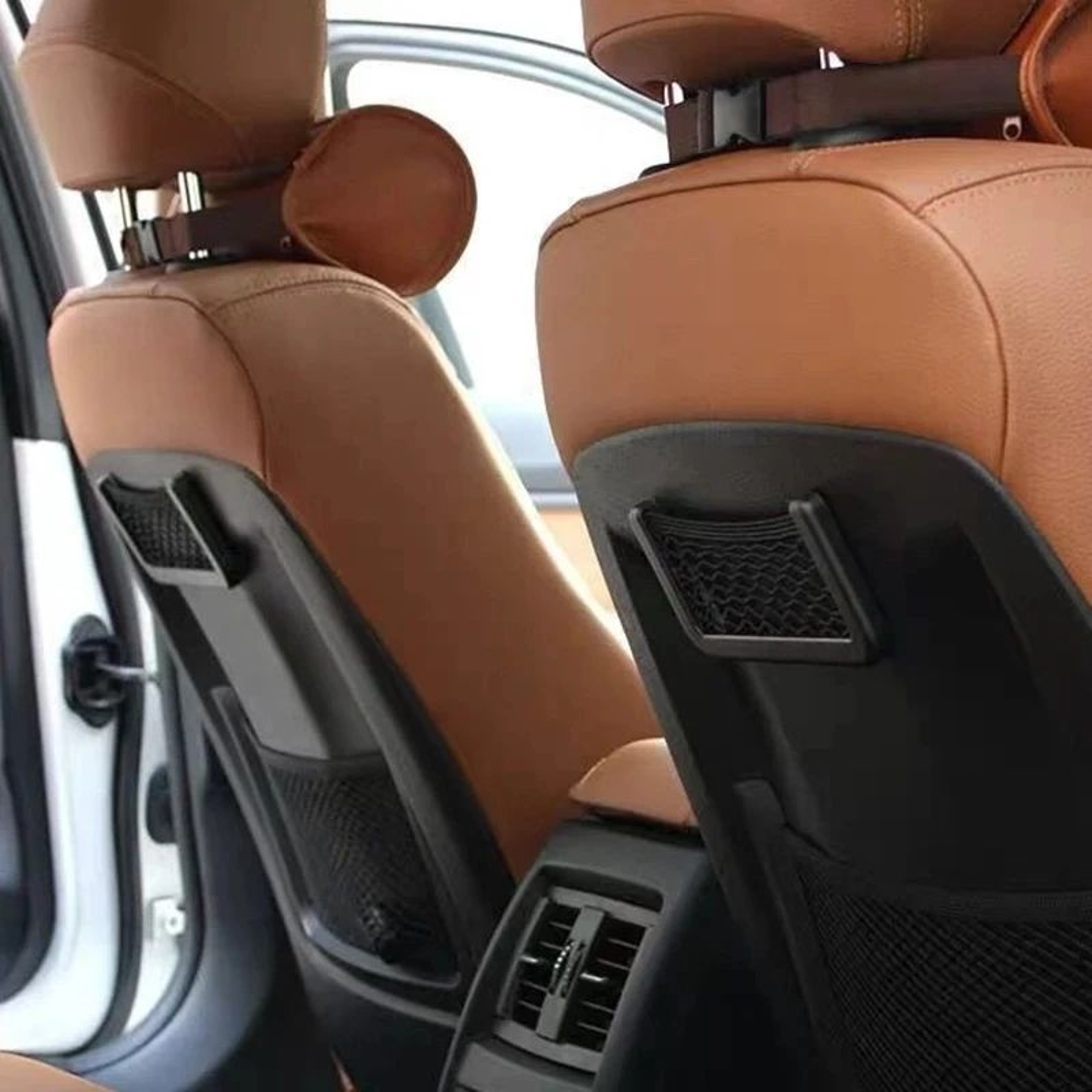 Car Seat Side Mesh Storage Bag Elastic Net Pocket Organizer Interior Back Seat Phone Holder 4 Piece 2