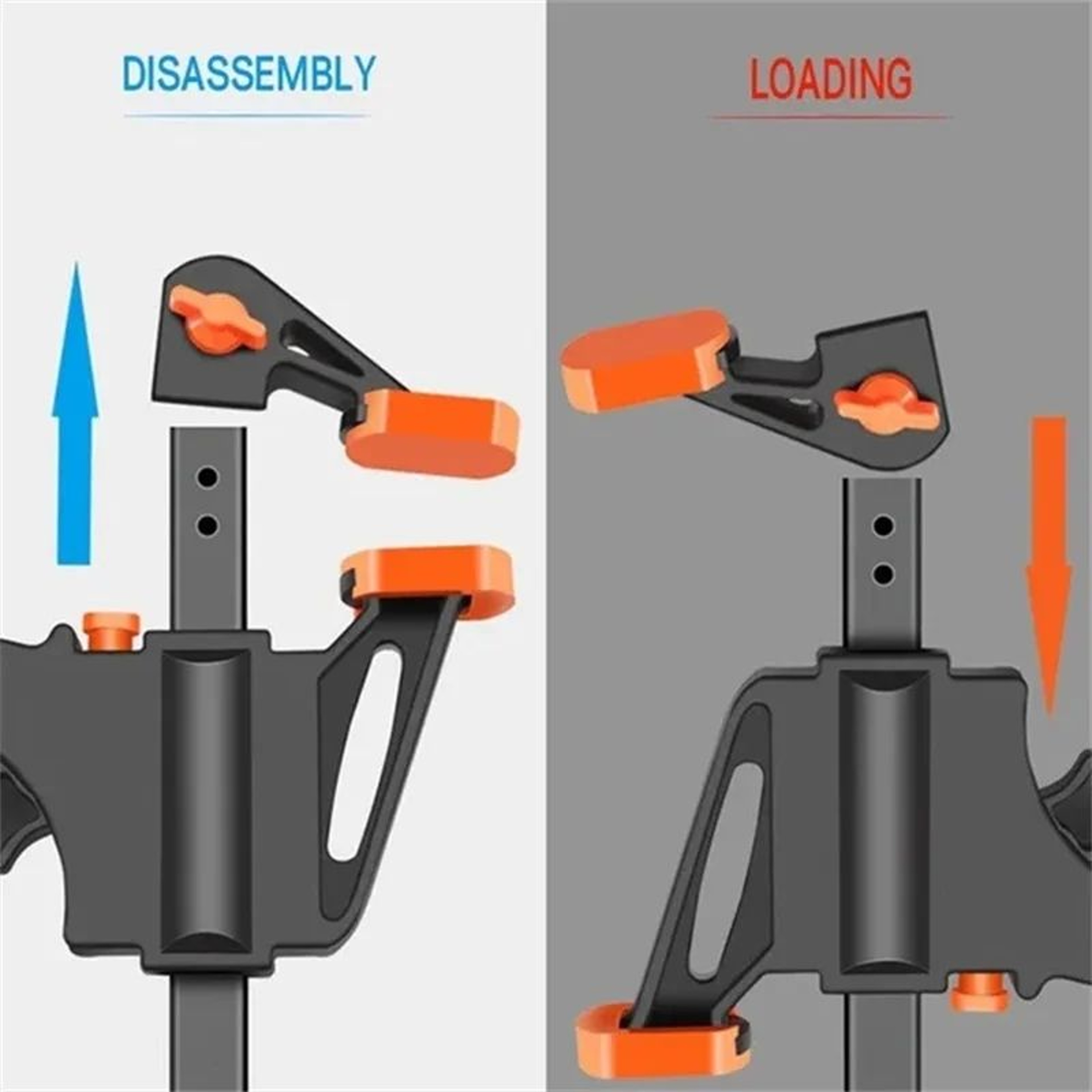 4 Inch F Clamp Quick Release Ratchet Speed Squeeze Woodworking Bar Clamp Nylon Carpenter Hand Tool 1