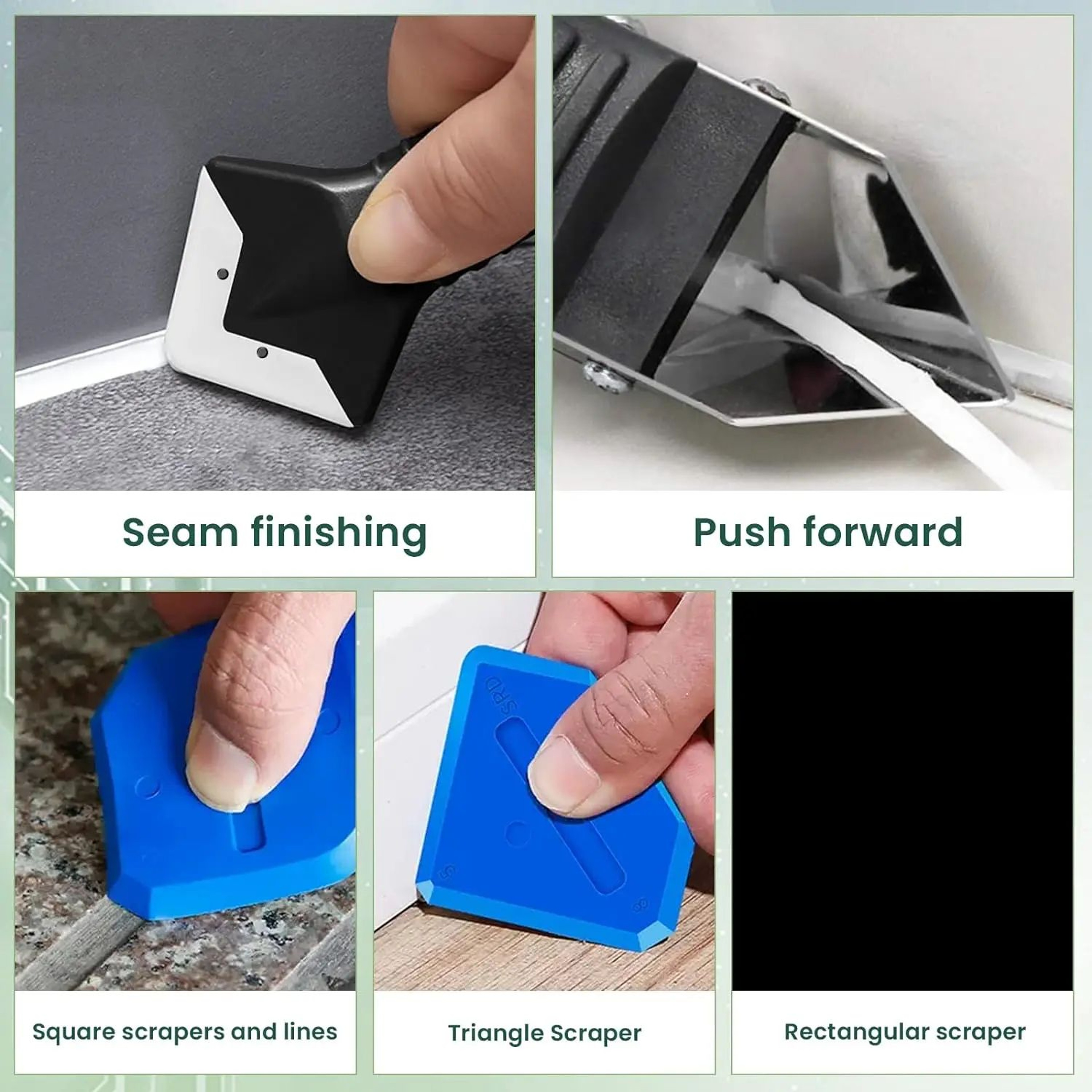 Silicone Caulk Finishing Tool Set With Sealant Remover Scraper And Grout Smoother For Bathroom Kitc 1
