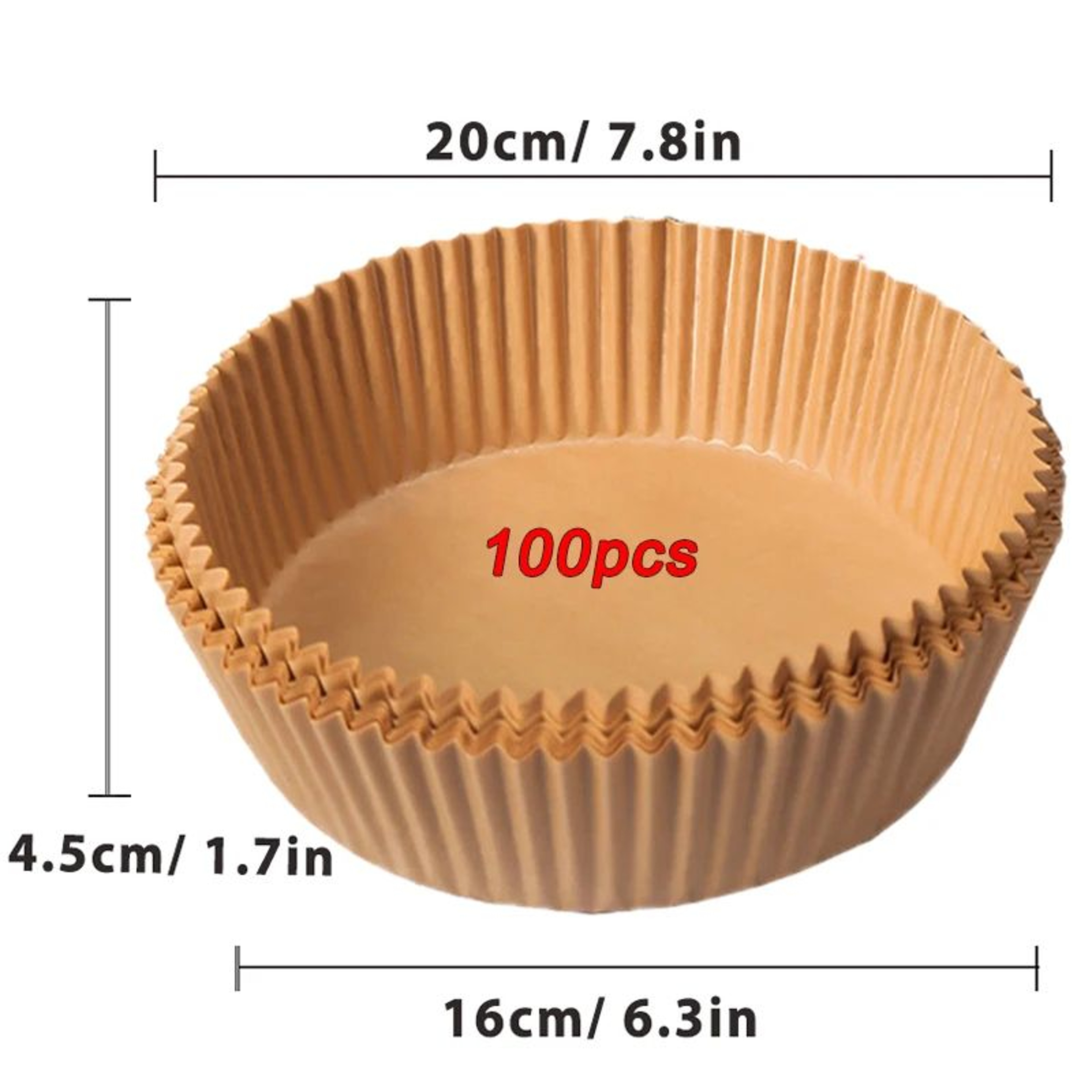 Disposable Air Fryer Paper Liners NonStick Round Parchment Baking Papers 50100pcs OilProof Heat Res 11
