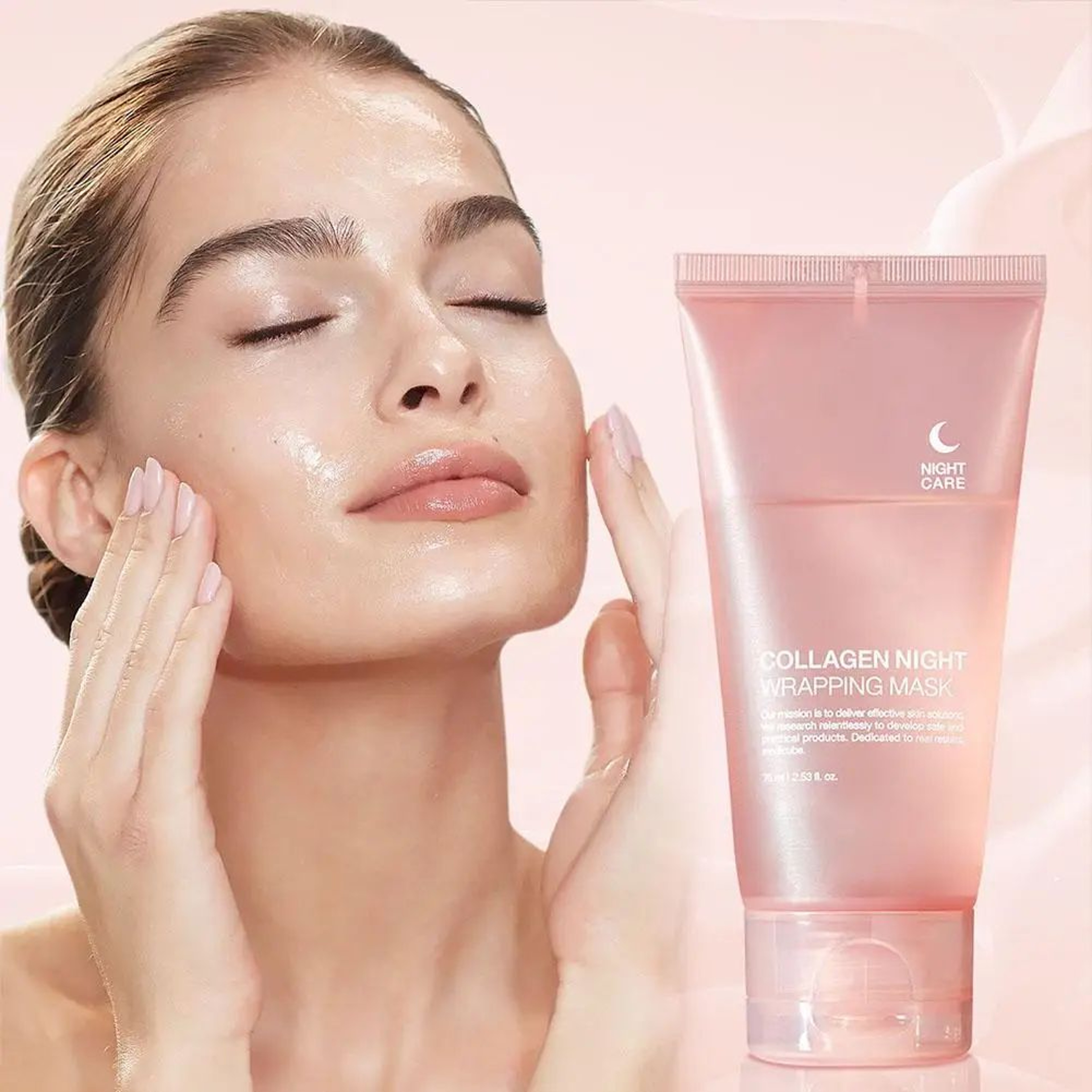 Hydrolyzed Collagen Overnight PeelOff Facial Mask Hydrating Firming Wrap Mask For Elasticity  AntiA 1