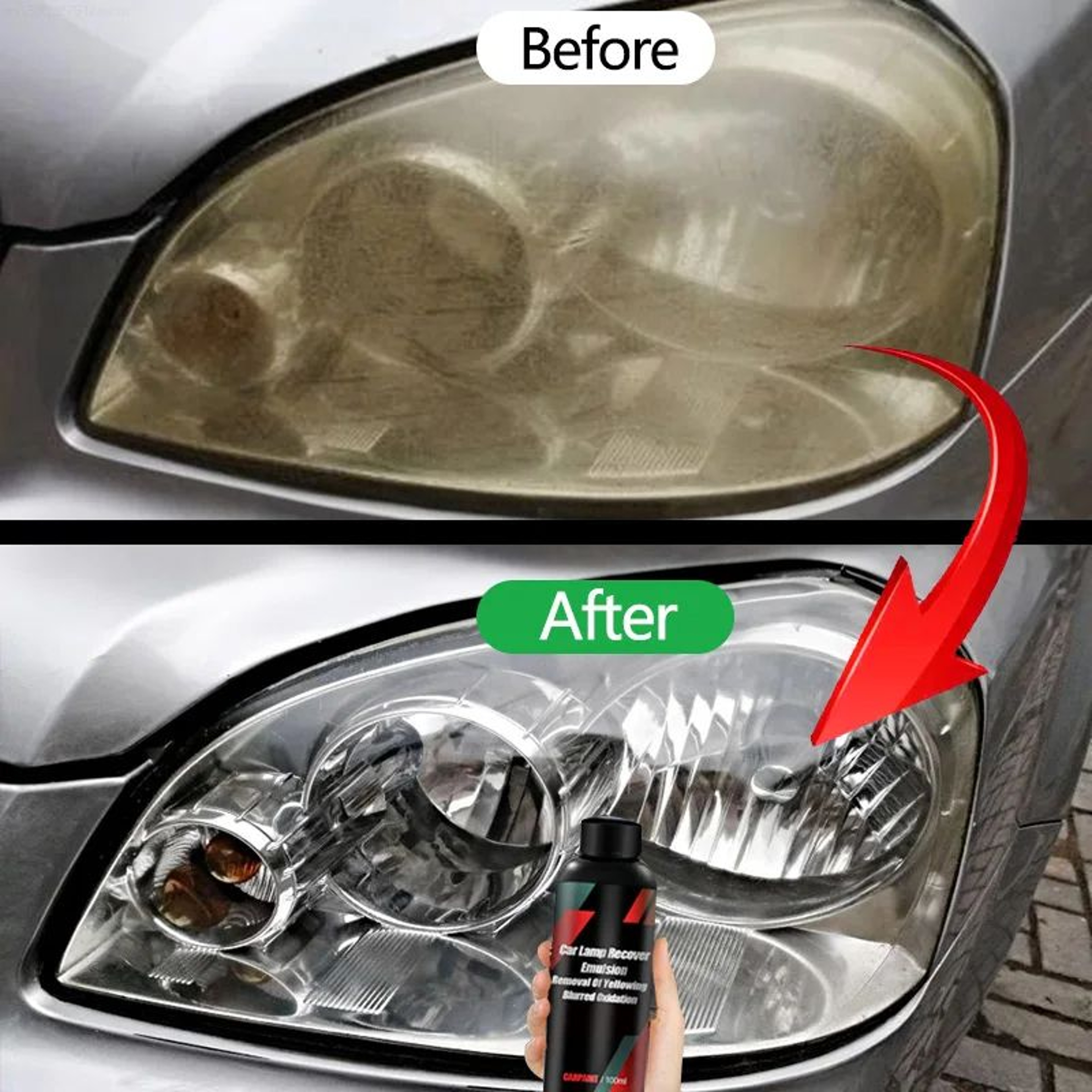 Car Headlight Restoration Kit With Polishing Paste Headlamp Cleaner  Oxidation Repair For Clear Bri 0