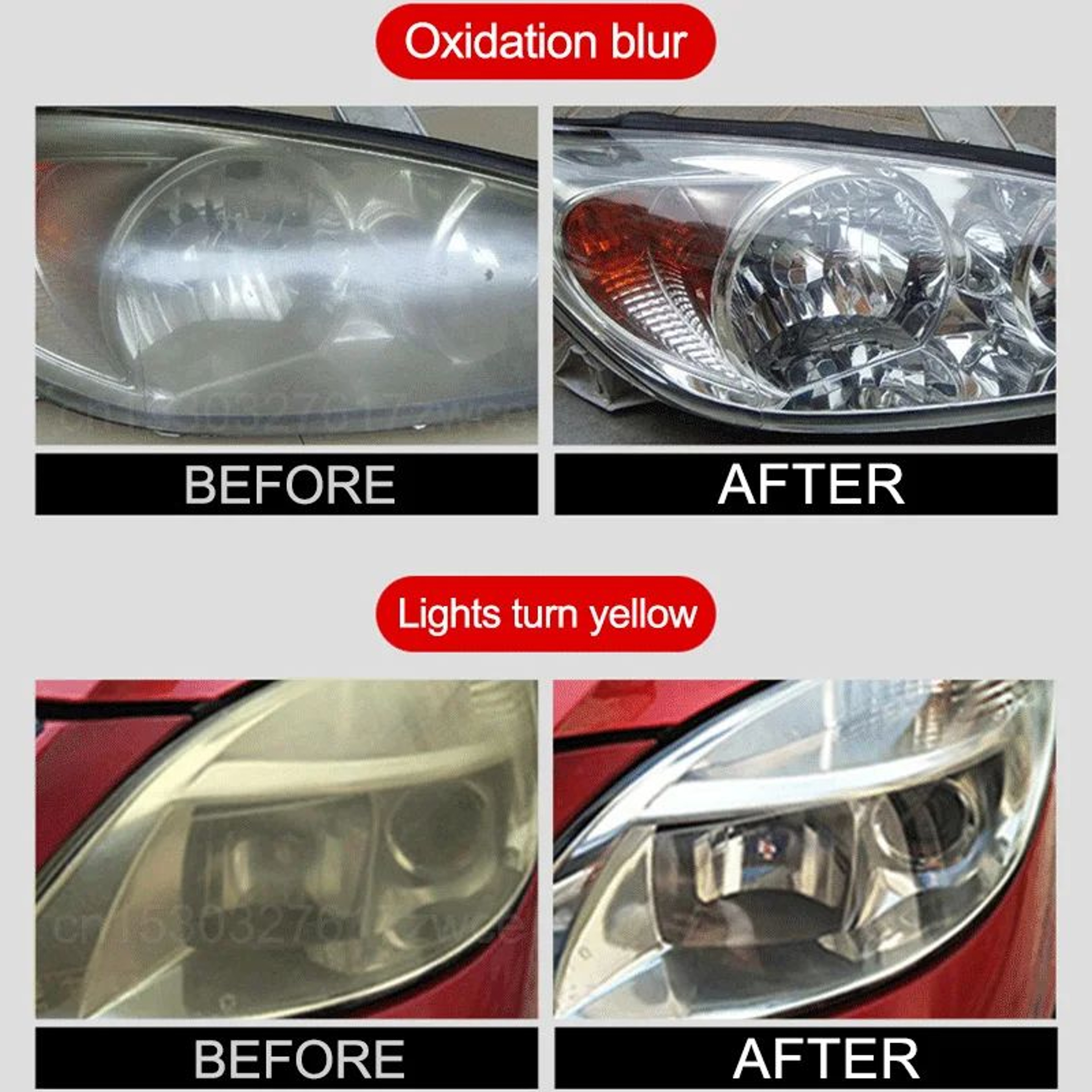 Car Headlight Restoration Kit With Polishing Paste Headlamp Cleaner  Oxidation Repair For Clear Bri 3