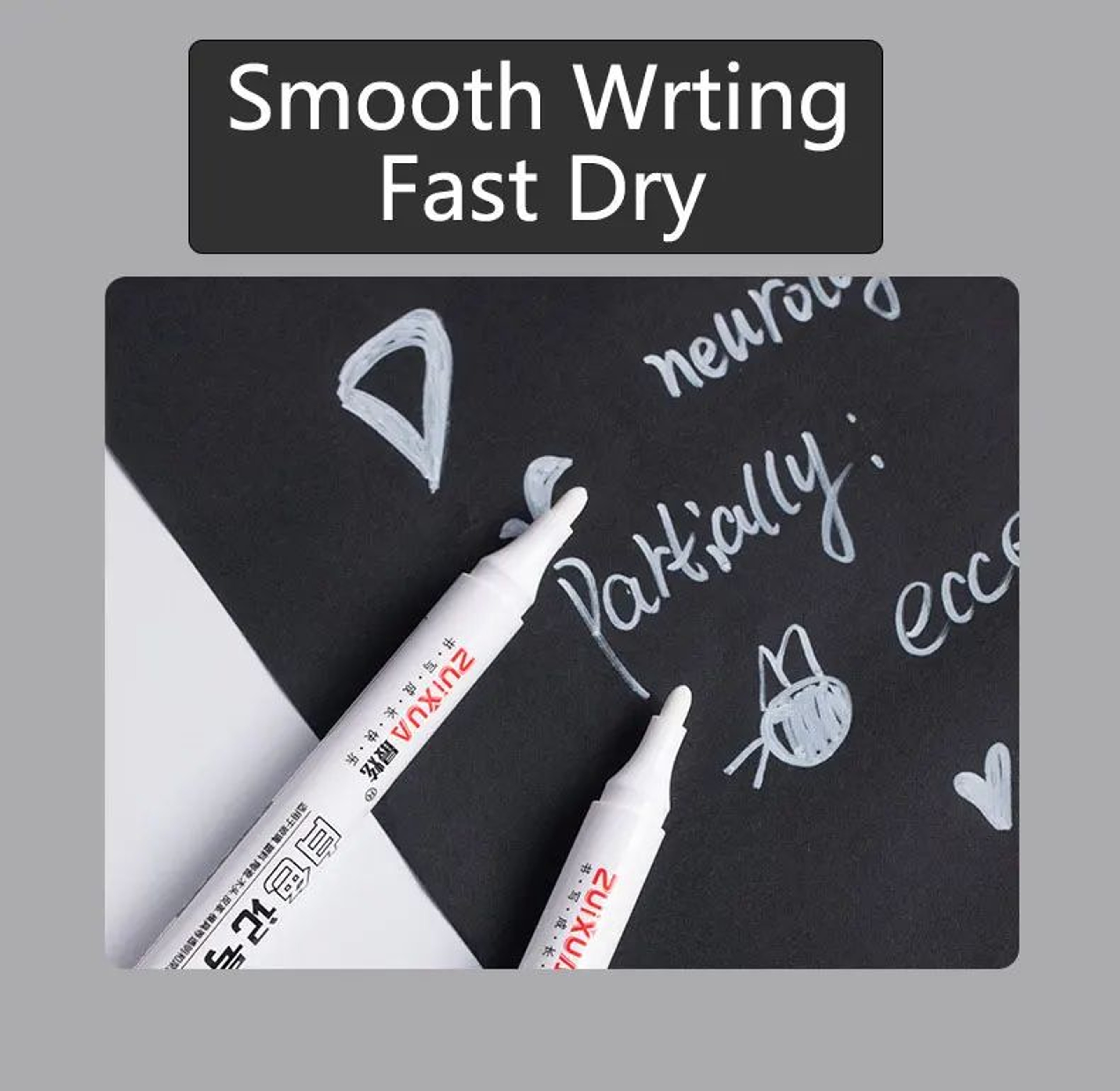 White Marker Pens Set Waterproof OilBased Gel Pens For DIY Graffiti Sketching  Writing Fine Brush T 3