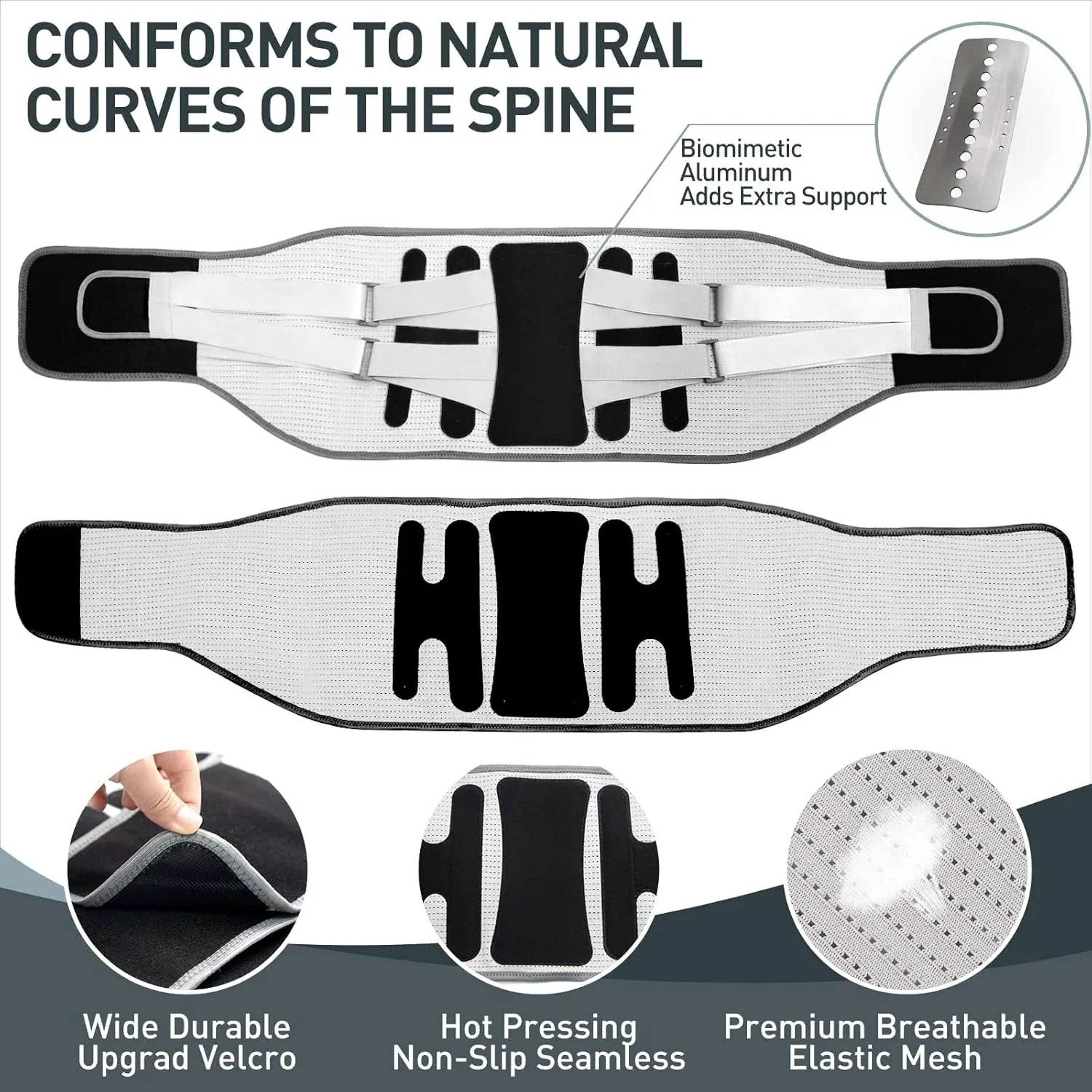 Back Brace For Lower Back Pain Relief With Support Plate Breathable Lumbar Support Belt For Men  Wo 2