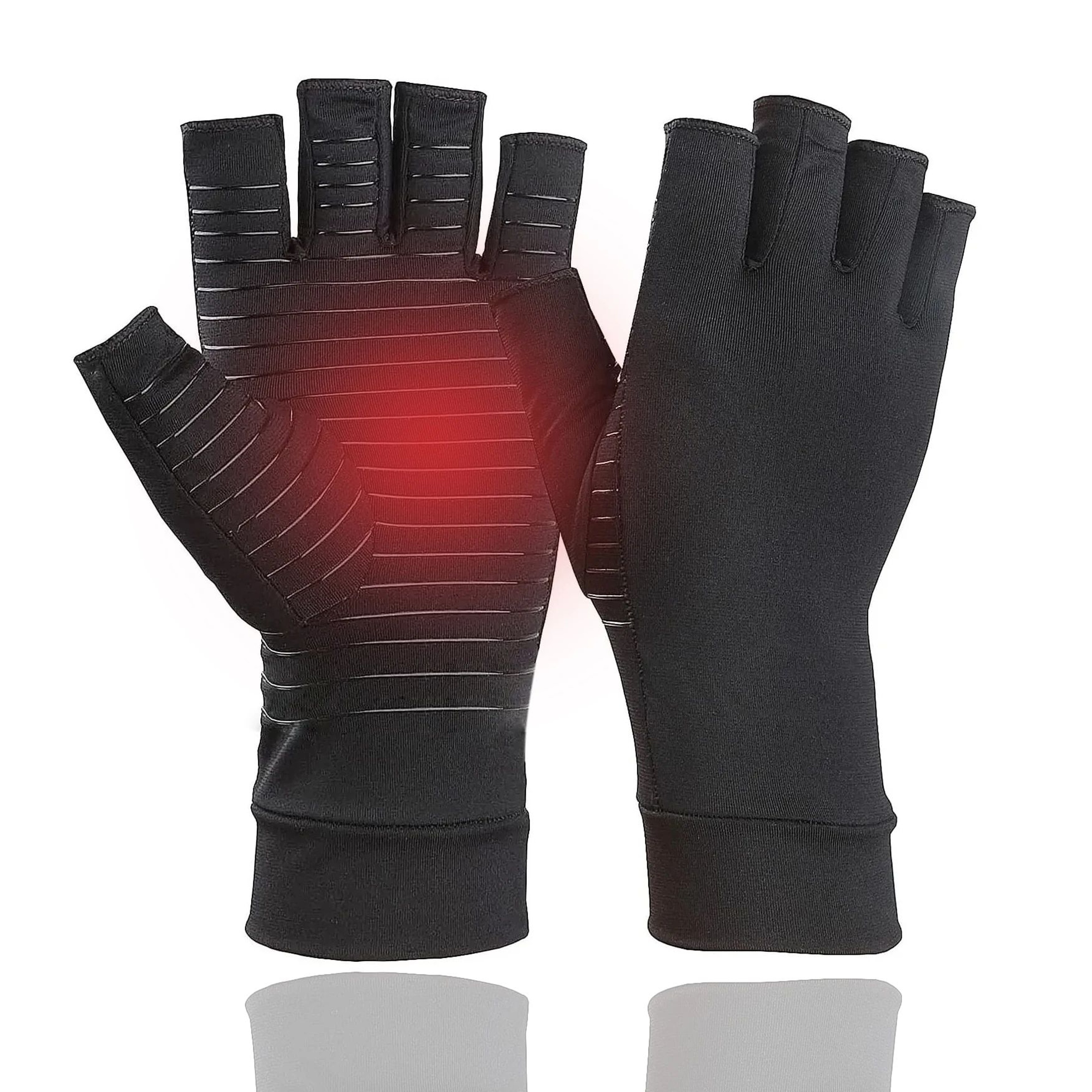 Copper Infused Compression Arthritis Gloves Fingerless For Hand  Finger Pain Relief Carpal Tunnel S 0
