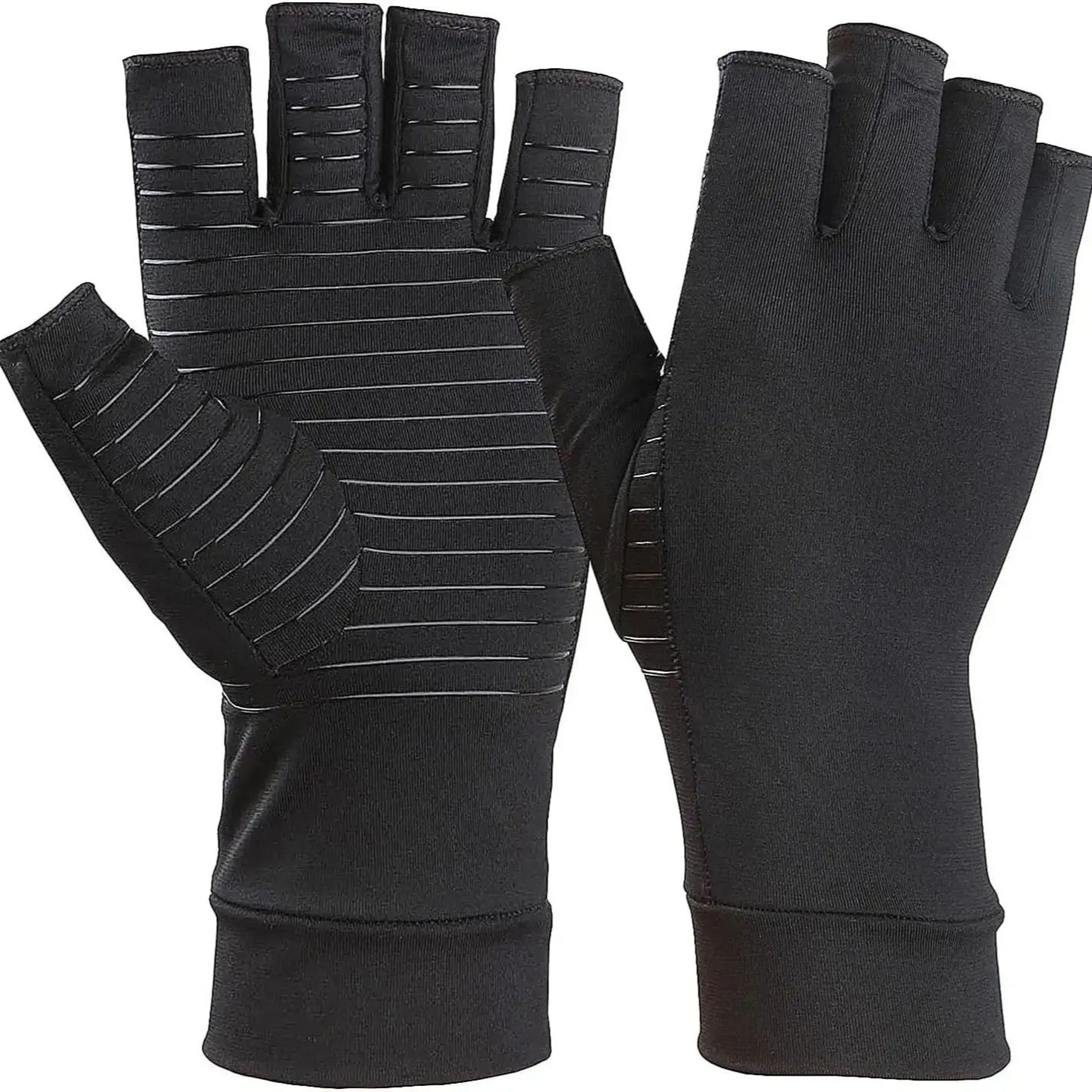 Copper Infused Compression Arthritis Gloves Fingerless For Hand  Finger Pain Relief Carpal Tunnel S 6