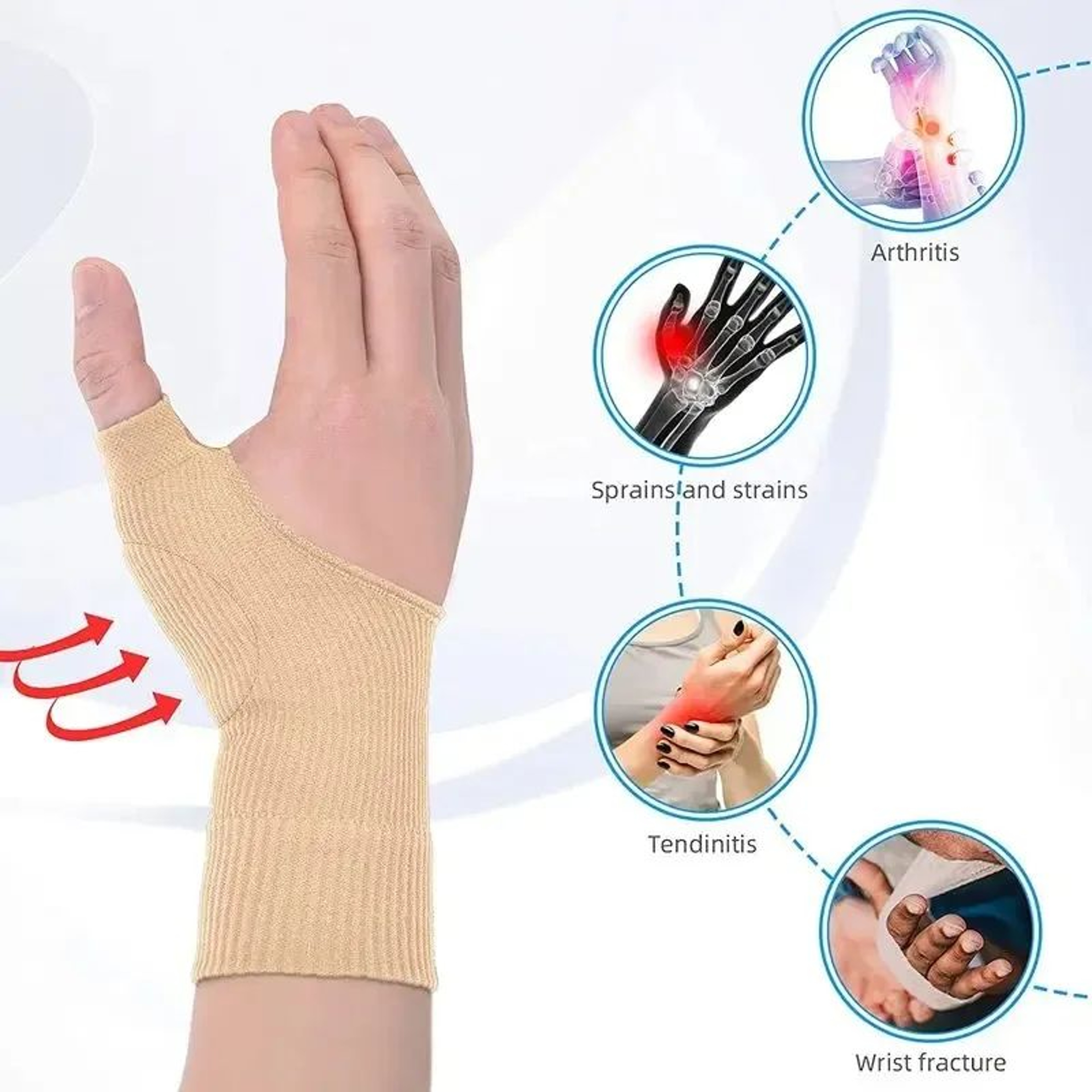 Wrist  Thumb Compression Arthritis Gloves With Breathable Wrist Support Brace And Thick Thumb Injur 1