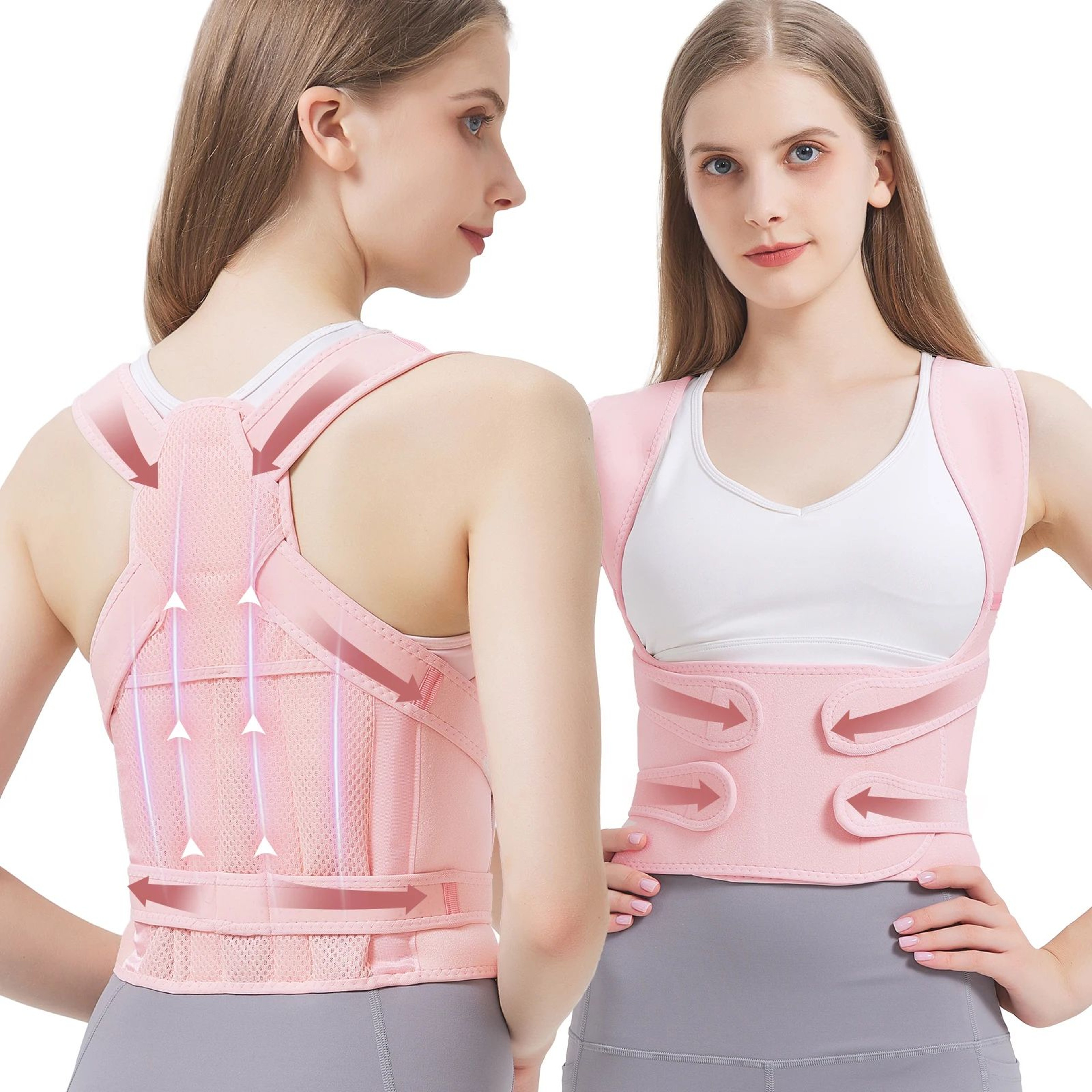 Adjustable Full Back Brace Posture Corrector For Men  Women Shoulder Straightener Support 8