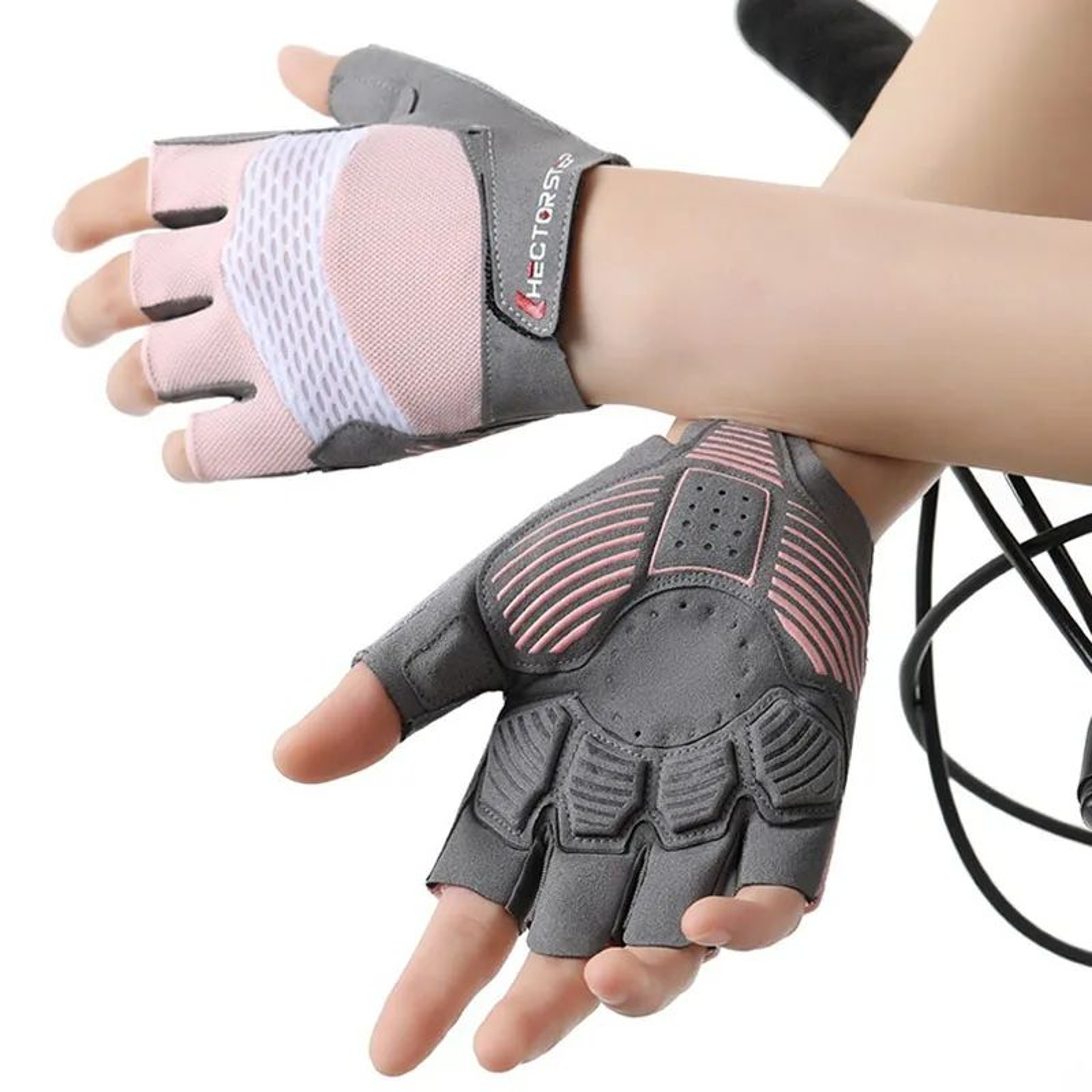 Breathable AntiSlip Cycling Gloves HalfFinger Padded For Outdoor Sports Riding Running Gym Fitness 1