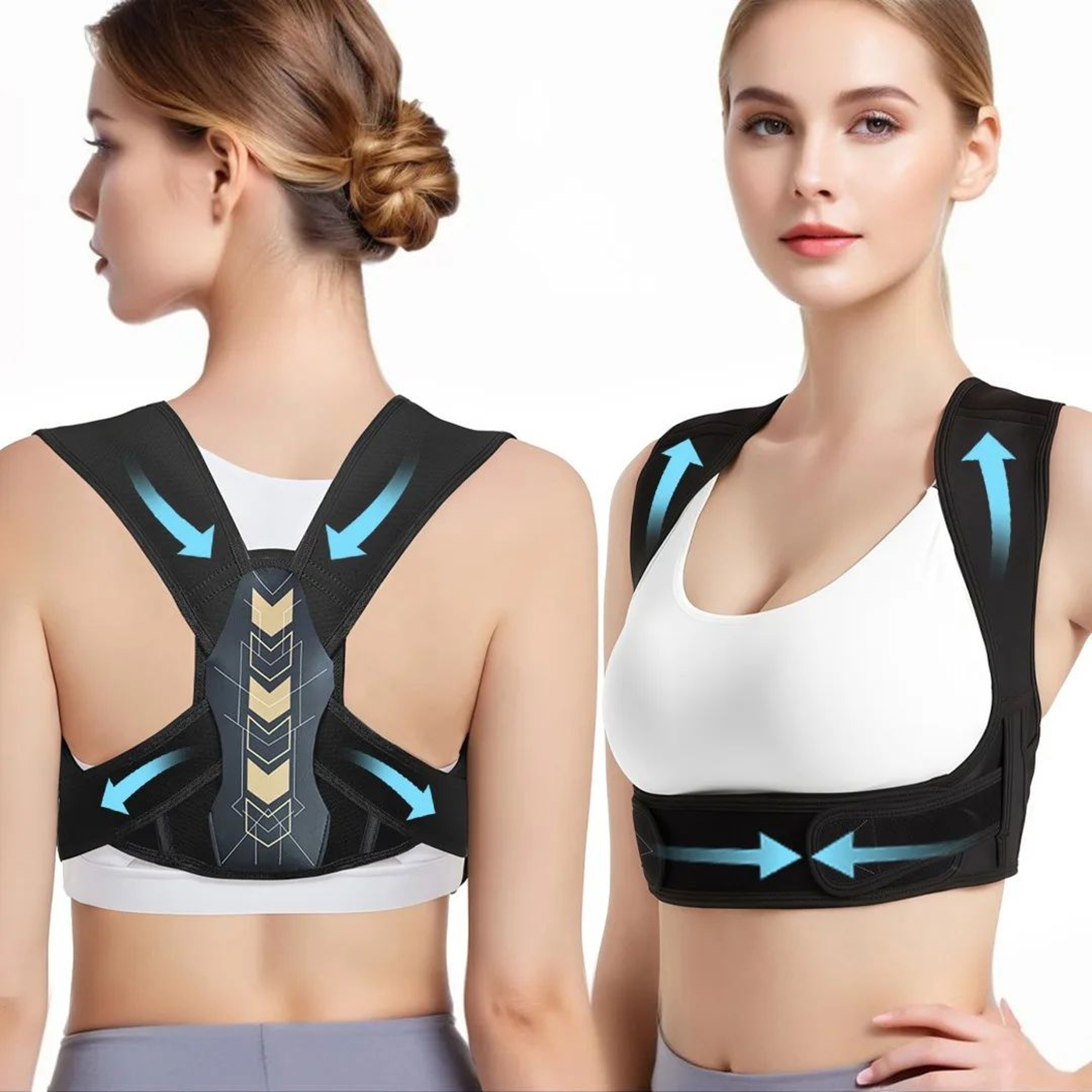 Ergonomic Back Posture Corrector Belt Brace For Men  Women Shoulder Support Sitting  Standing 0