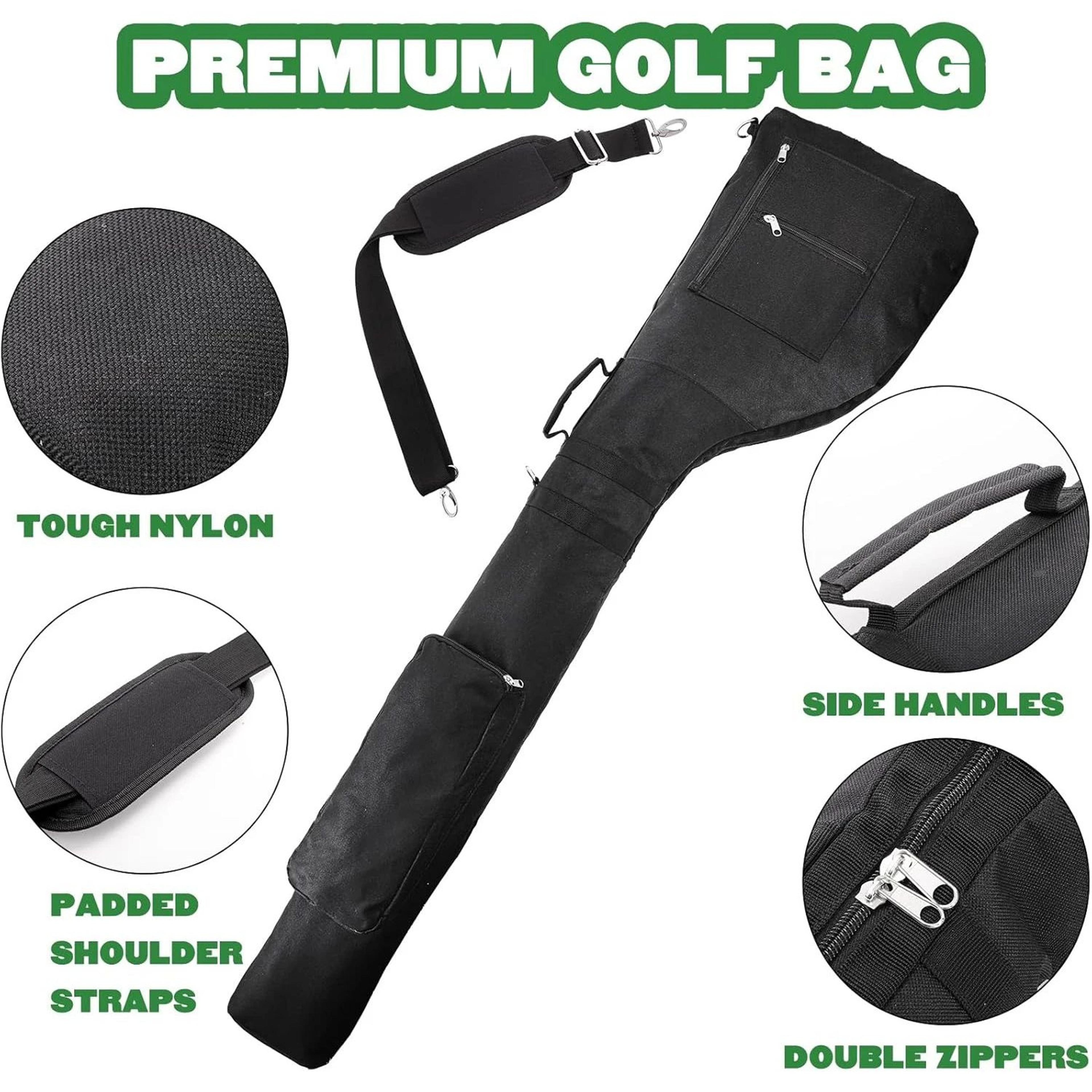 Lightweight Golf Carry Bag Foldable Waterproof Travel Golf Bag For 810 Clubs Men  Women 4