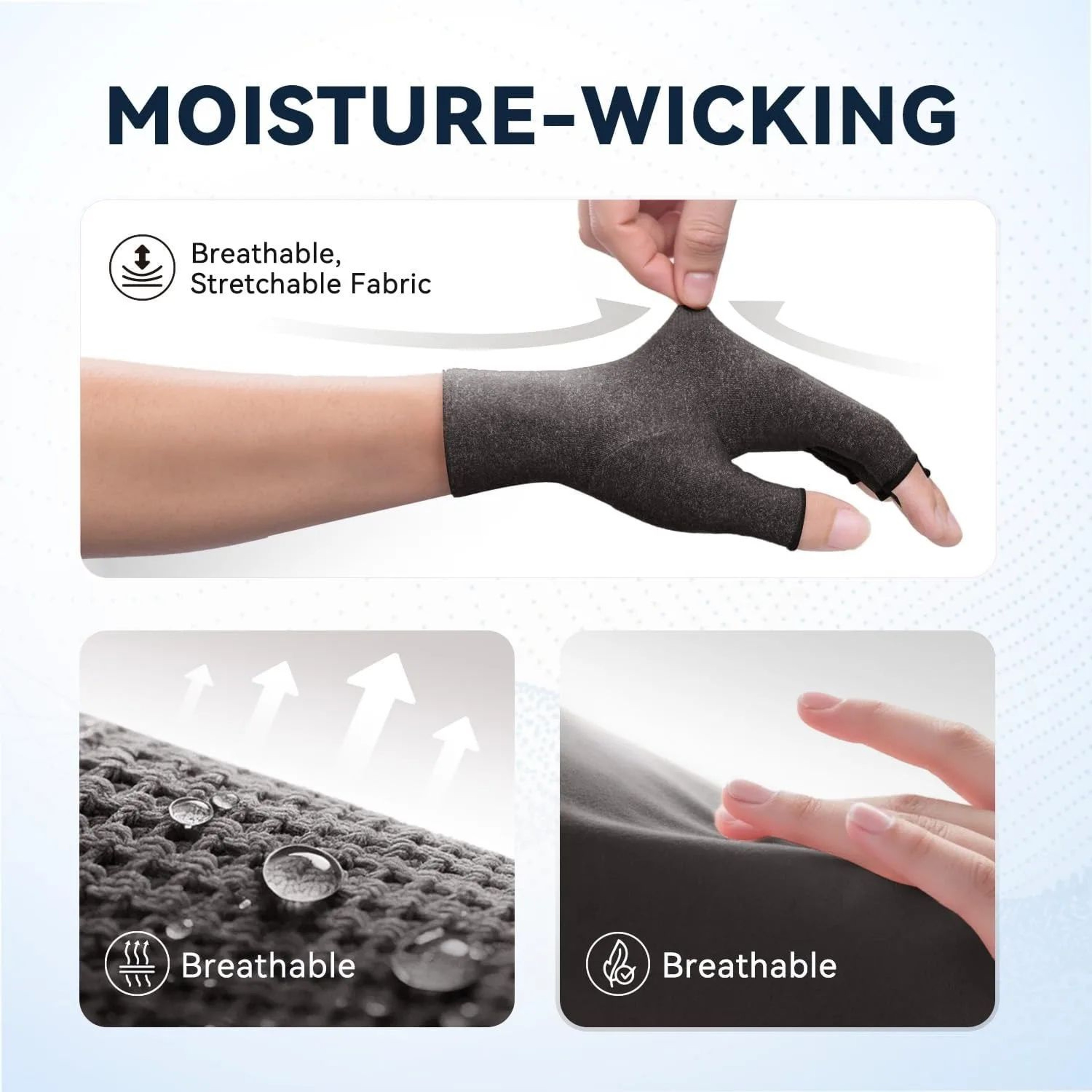 Fingerless Arthritis Compression Gloves For Men  Women Hand Thumb Support Carpal Tunnel Relief 4