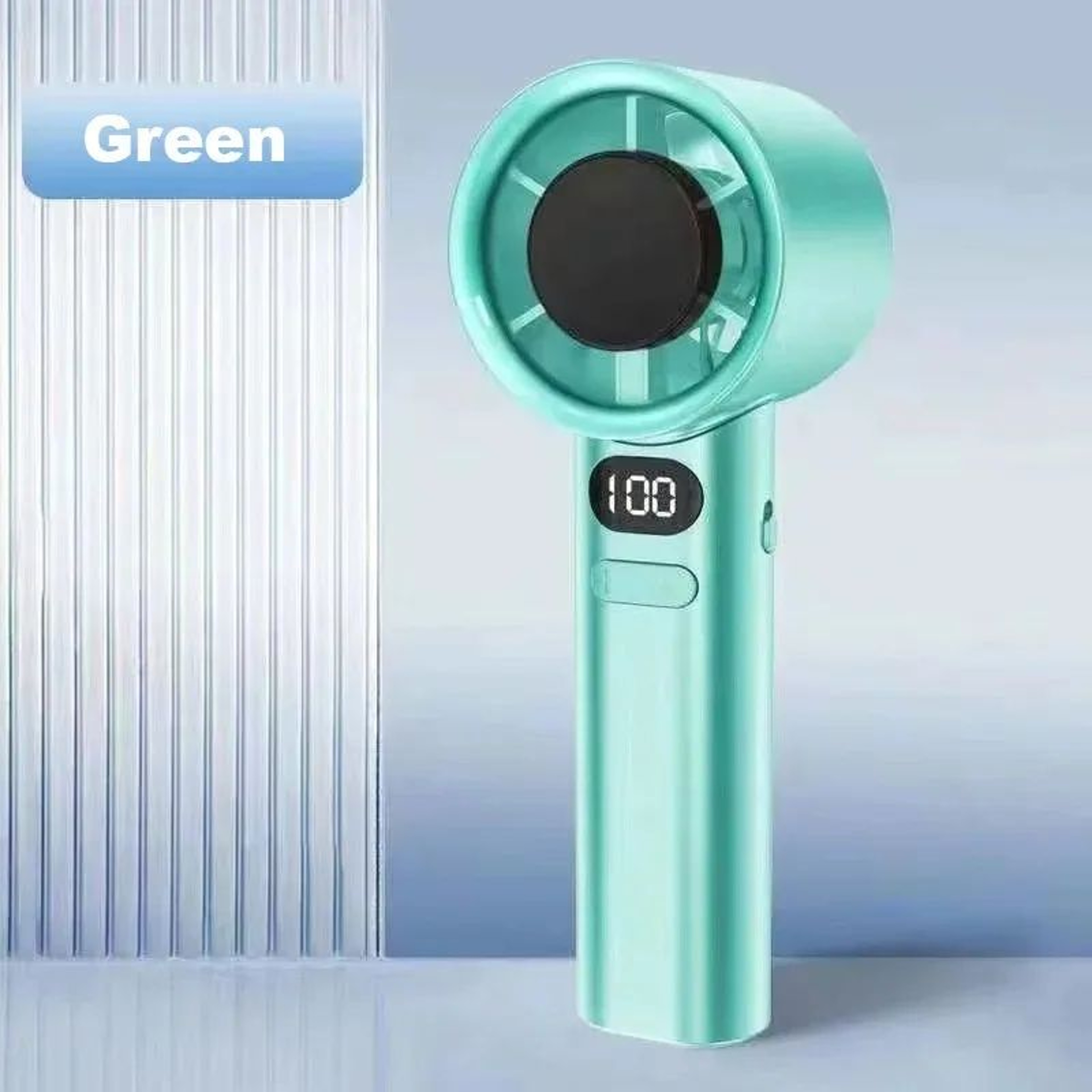 Mini Handheld Fan Quiet Portable Fan 4Speed Adjustable Airflow With Power Display Rechargeable 8