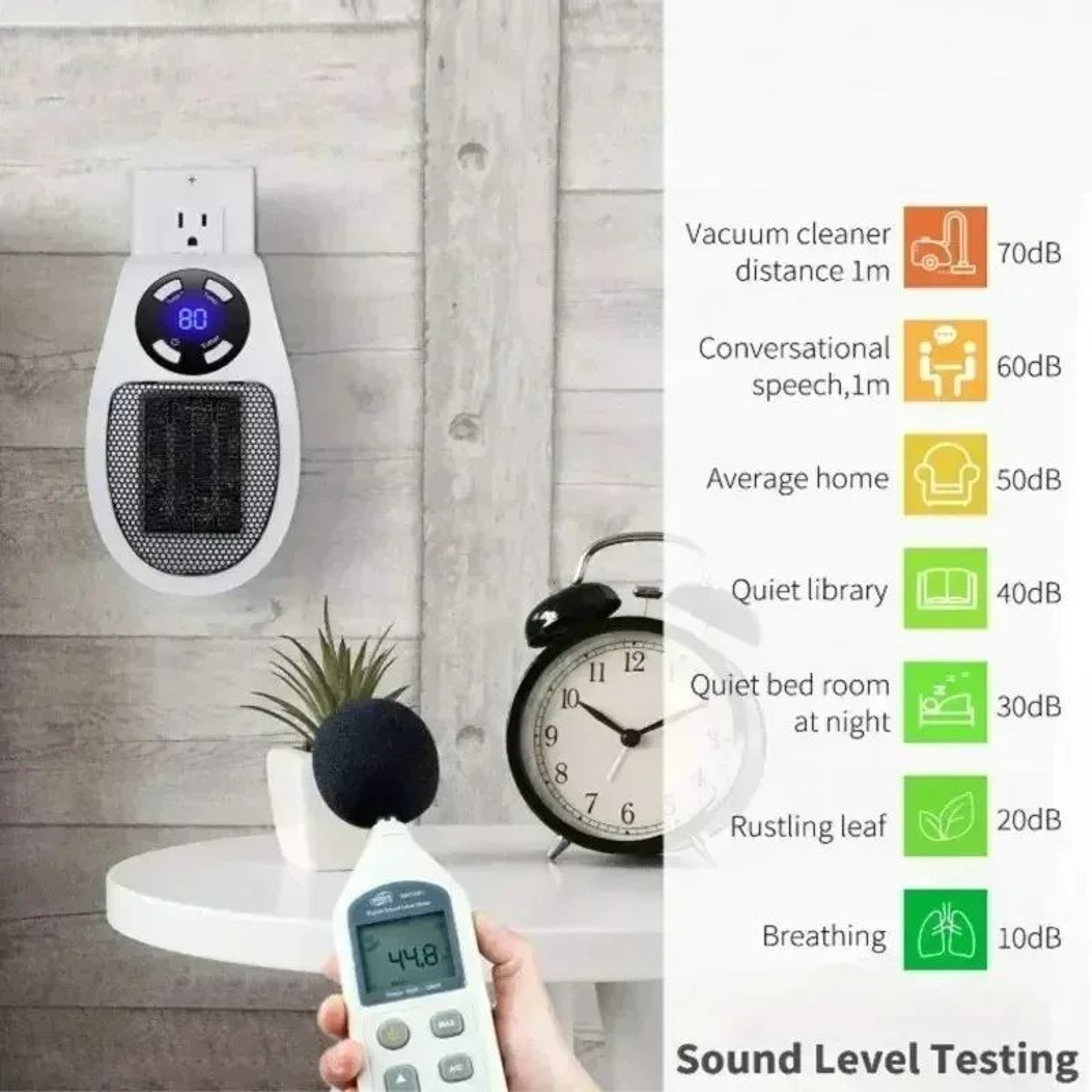 500W WallMounted Electric Heater Mini Warm Air Blower Plugin Hot Fan Radiator With Remote Control 4