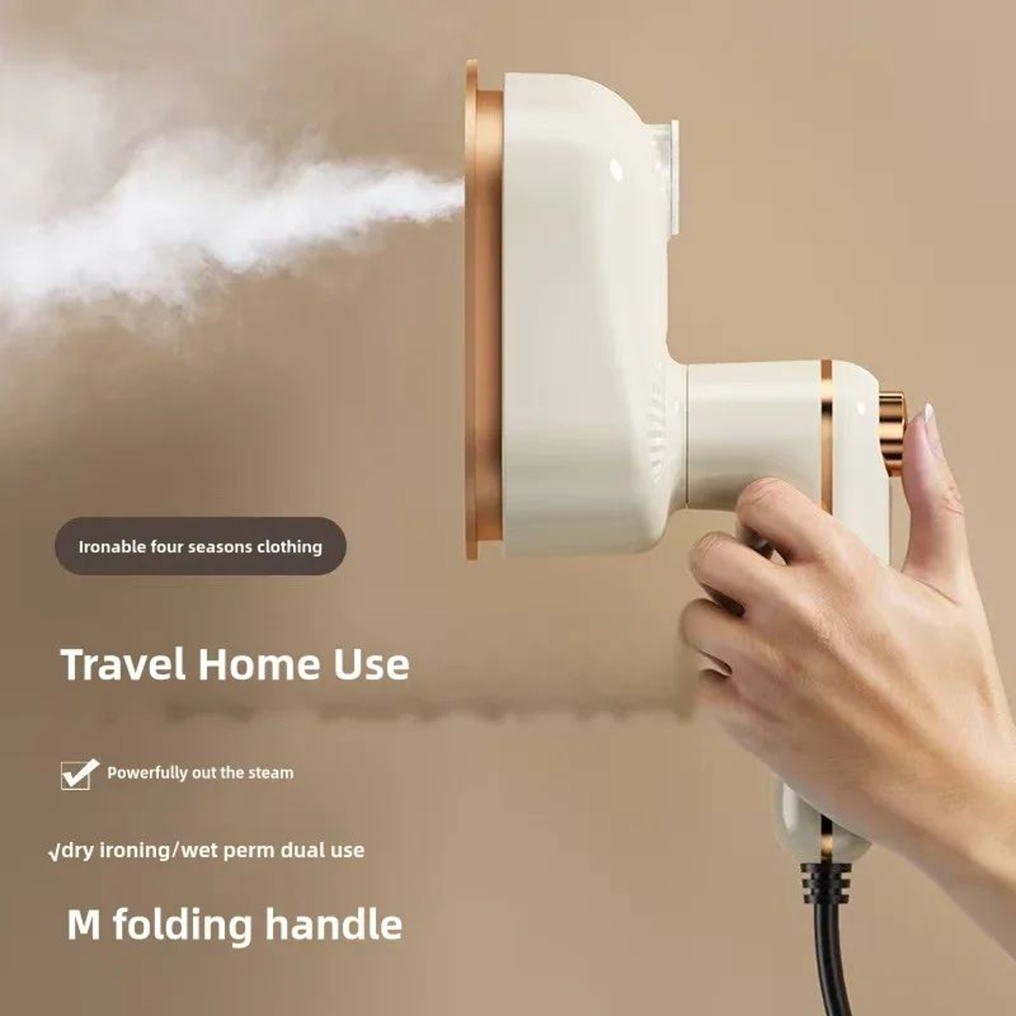 Portable Steam Iron Handheld 2in1 Flat  Hanging Garment Iron Mini Rotating Electric Clothes Steamer 5