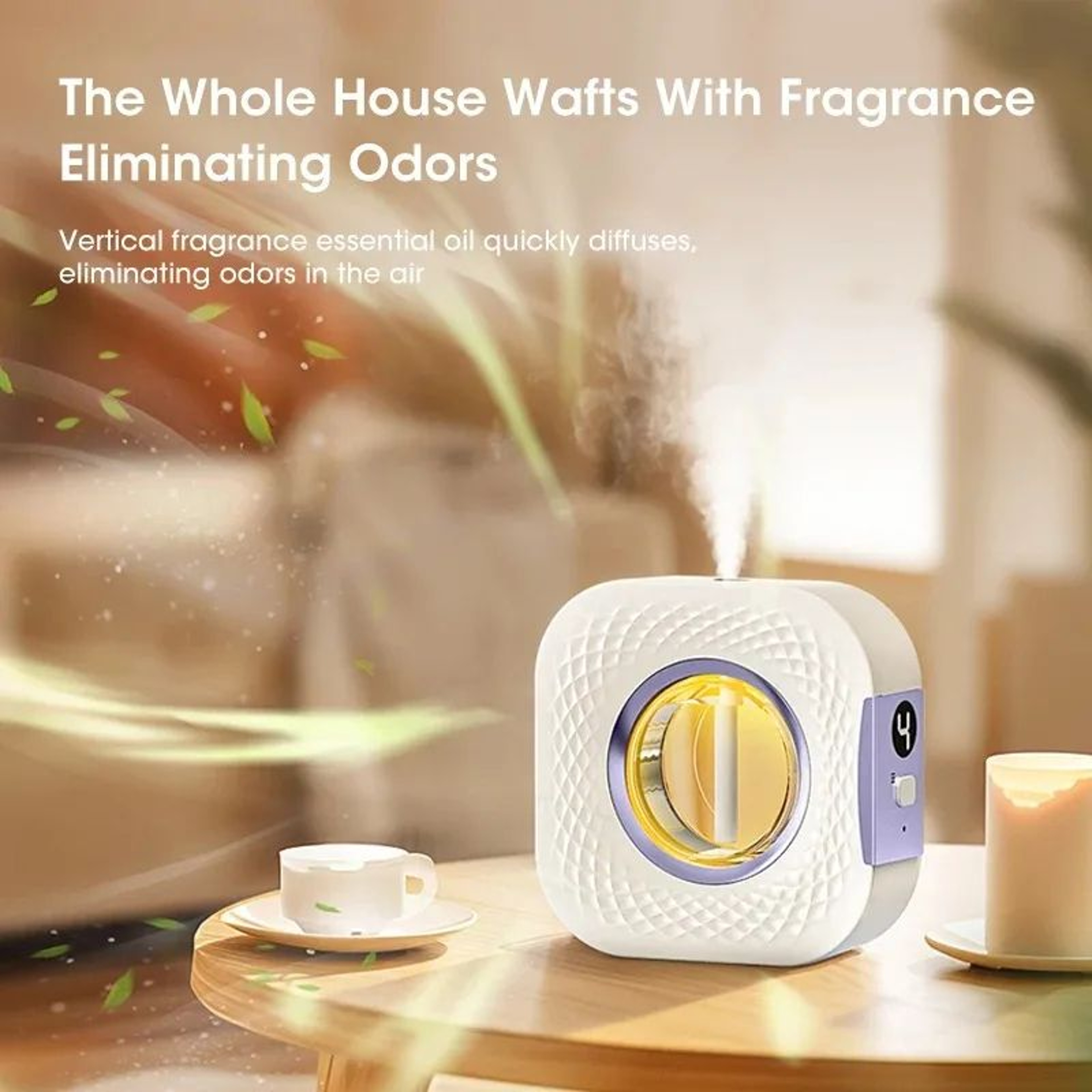 Mini Aromatherapy Diffuser WallMounted Air Purifier Fragrance Humidifier With Lavender  Hilton Oil 3